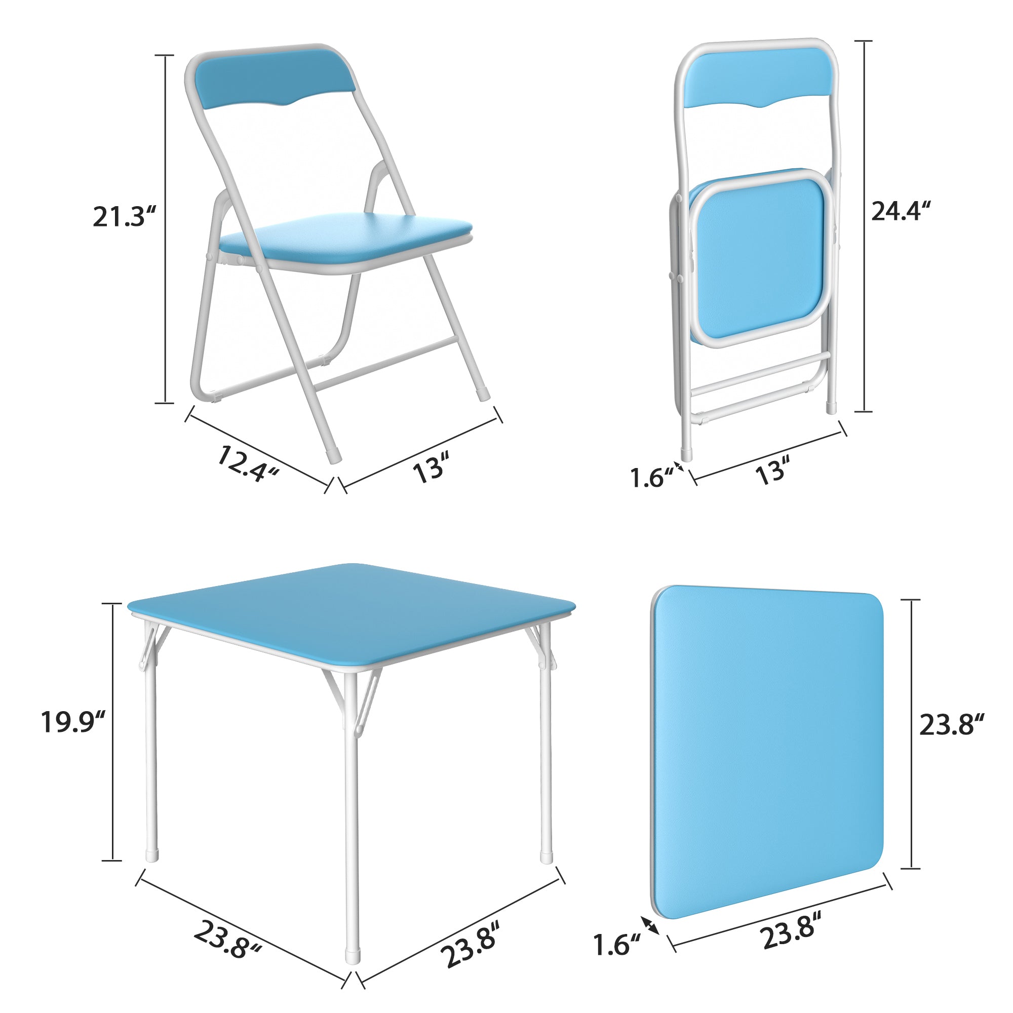 Vecelo LOE-AE-CFT03-BLU Folding-Tables - View #3
