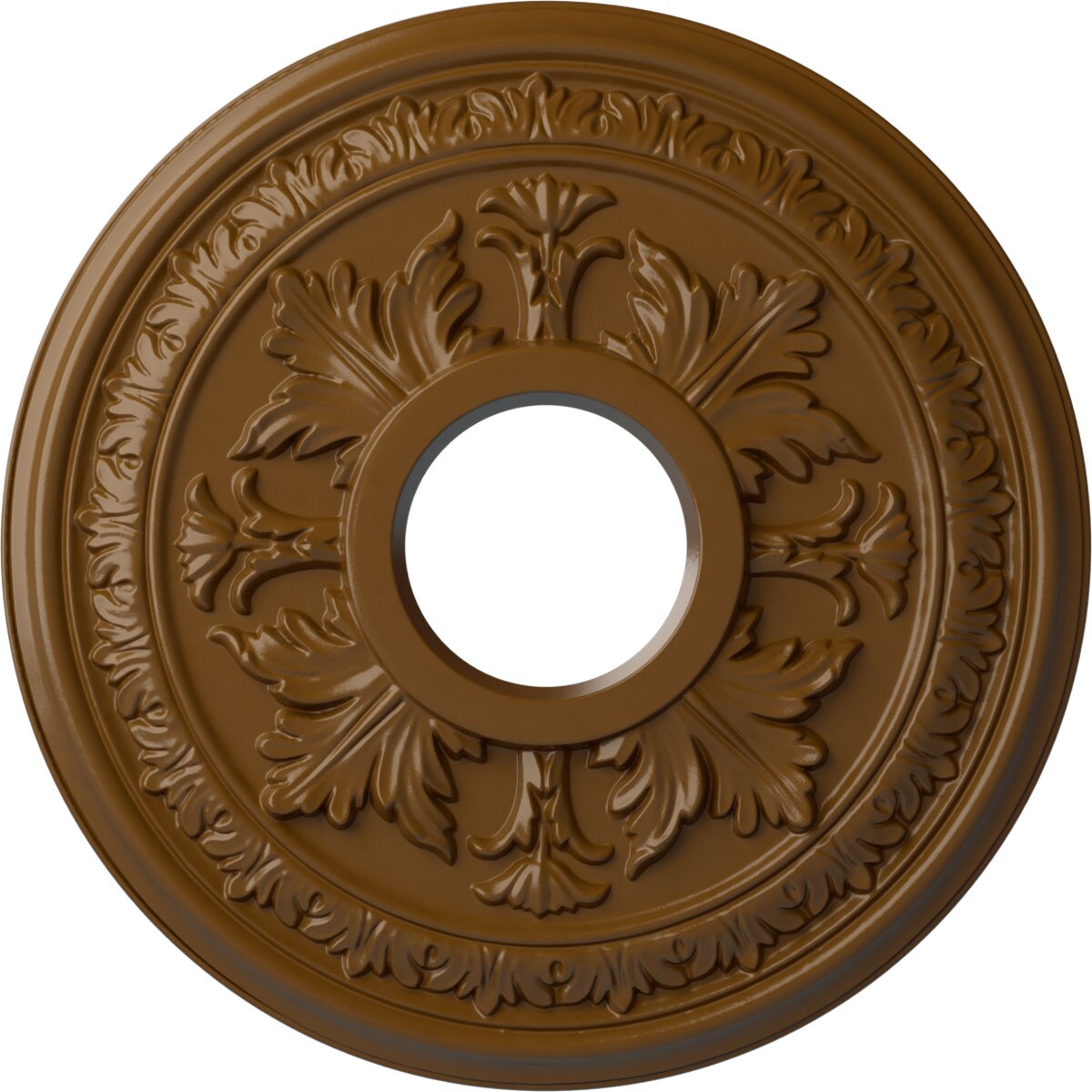 Ekena Millwork CM15BASTF Baltimore 15.375-in W x 15.375-in L Painted Smokey Topaz Polyurethane Whole Ceiling Medallion