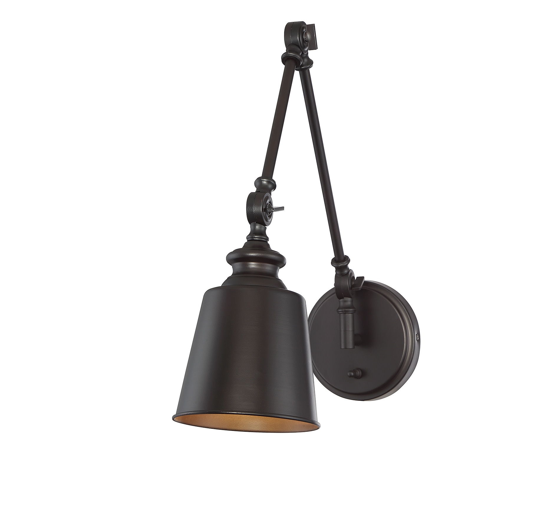 Meridian Lite Trends M90089ORB Meridian 5.75-in W 2 -Light Brushed Bronze Farmhouse Wall Sconce