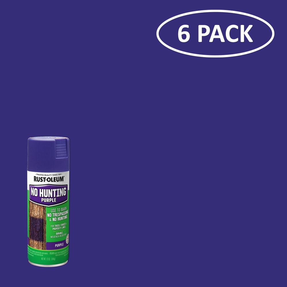 Rust-Oleum 270970SOS Specialty 6 -Pack Gloss No Hunting Purple Spray paint ( NET WT. 12-oz )