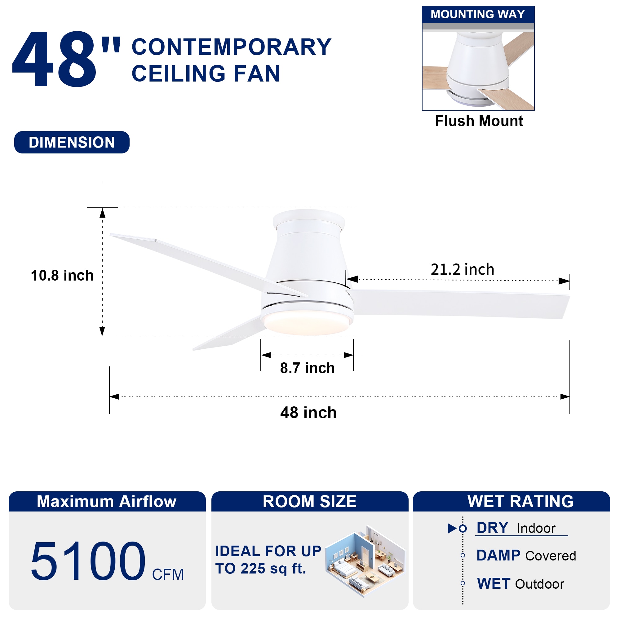 YUHAO LSDC1153WH482 Ceiling-Fans - View #5