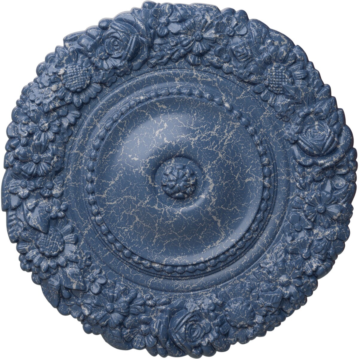 Ekena Millwork CM21MAAMC Marseille 21-in W x 21-in L Painted Americana Crackle Polyurethane Whole Ceiling Medallion