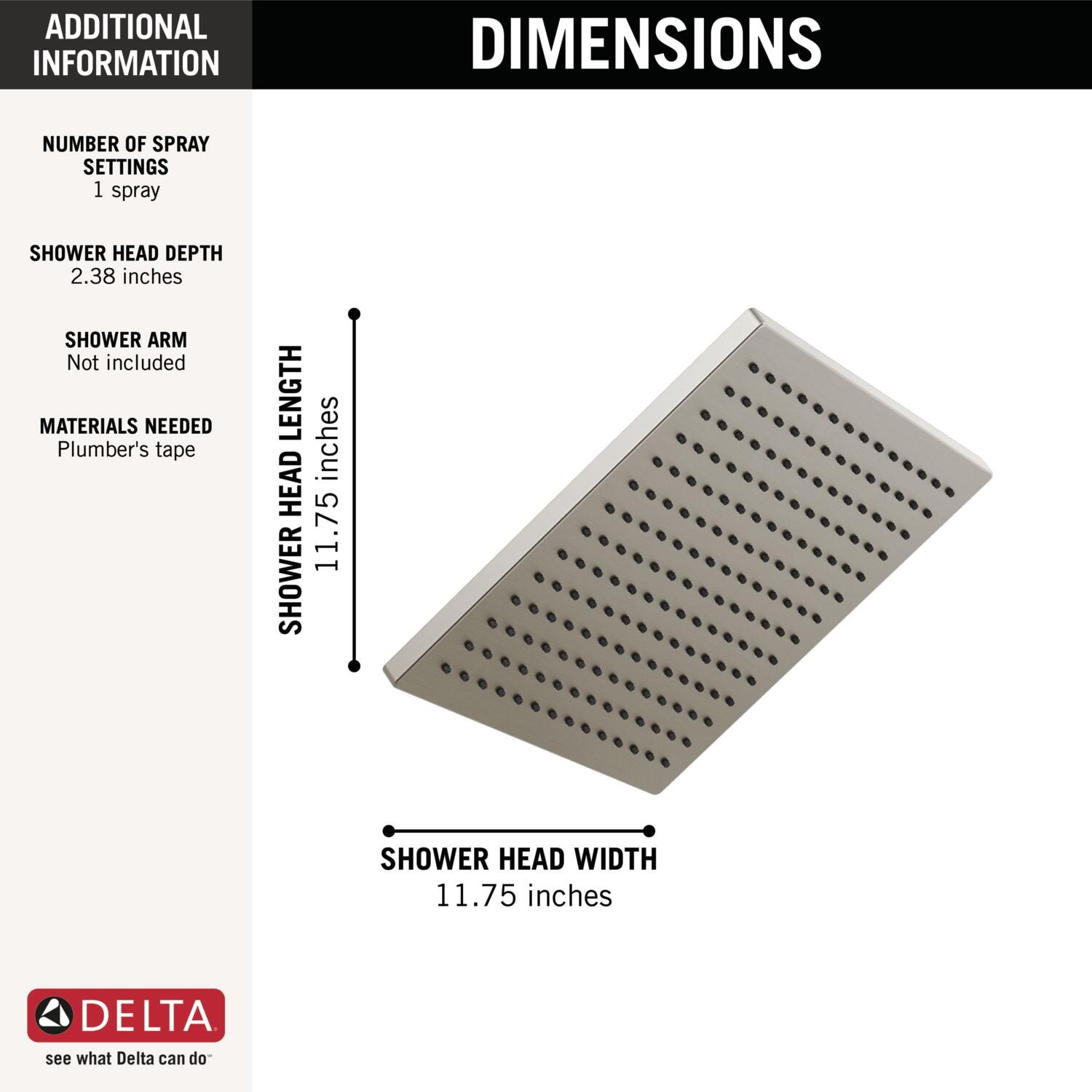 Delta 52159-SS-PR25 Fixed-Showerhead - View #3