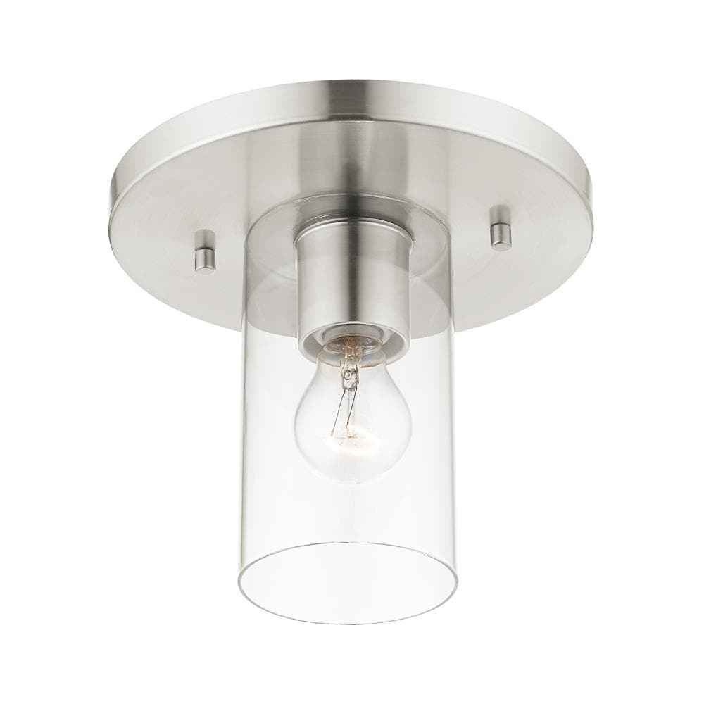 Zurich 9'' Brushed Nickel Modern Flush Mount Light