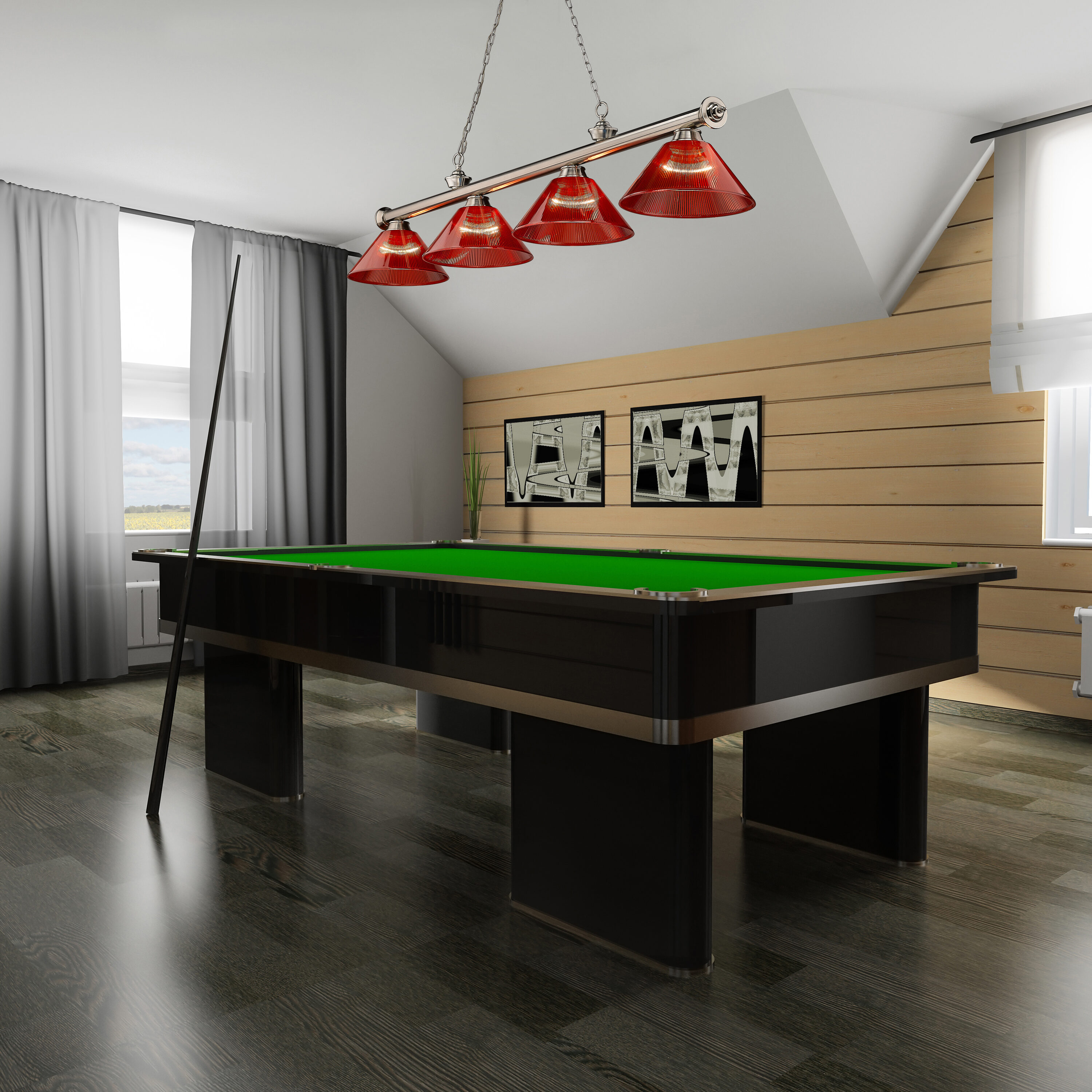 Z-Lite 2306-4BN-ARBG Pool-Table-Lighting - View #6