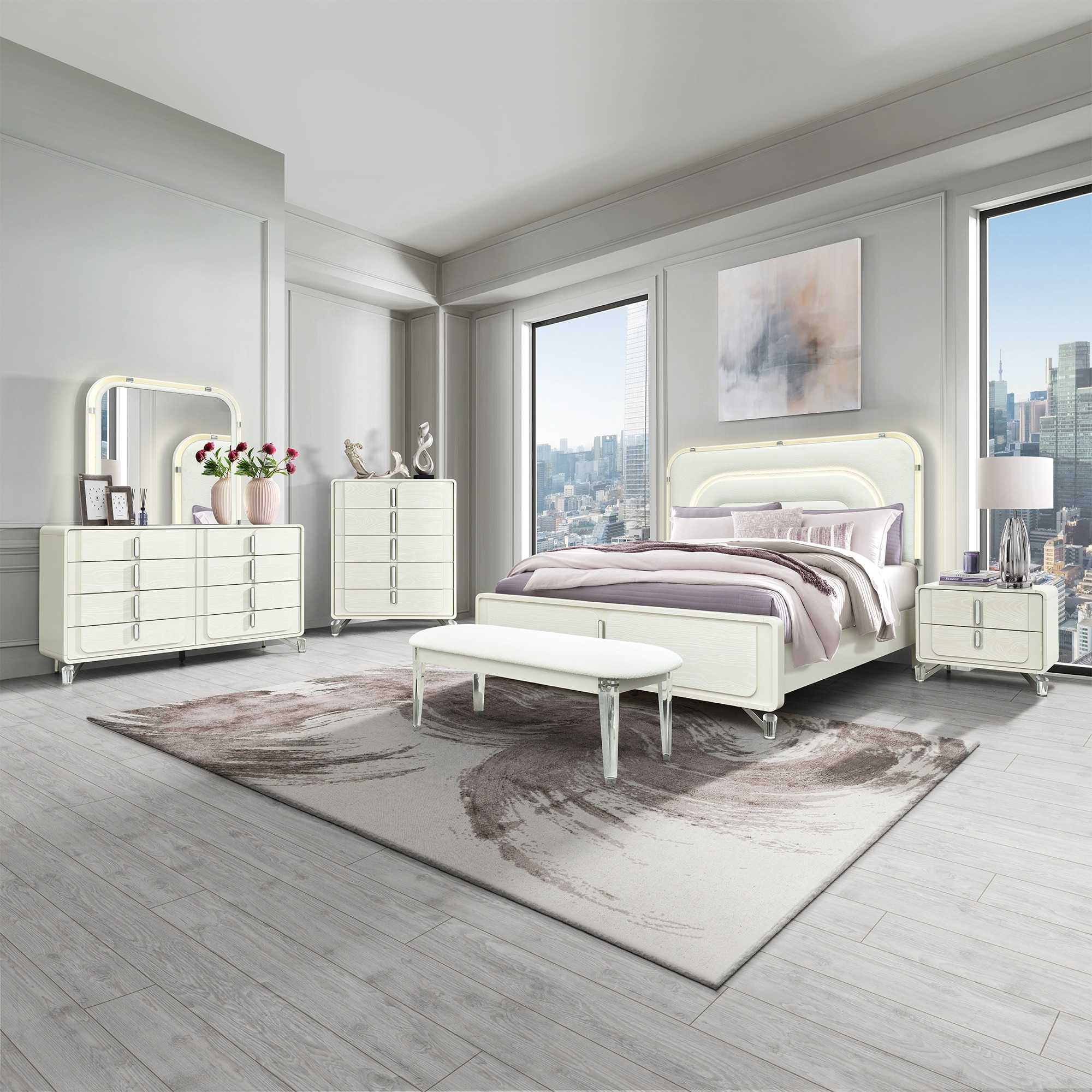 GLANZEND 6514LQ74W nightstands - View #4