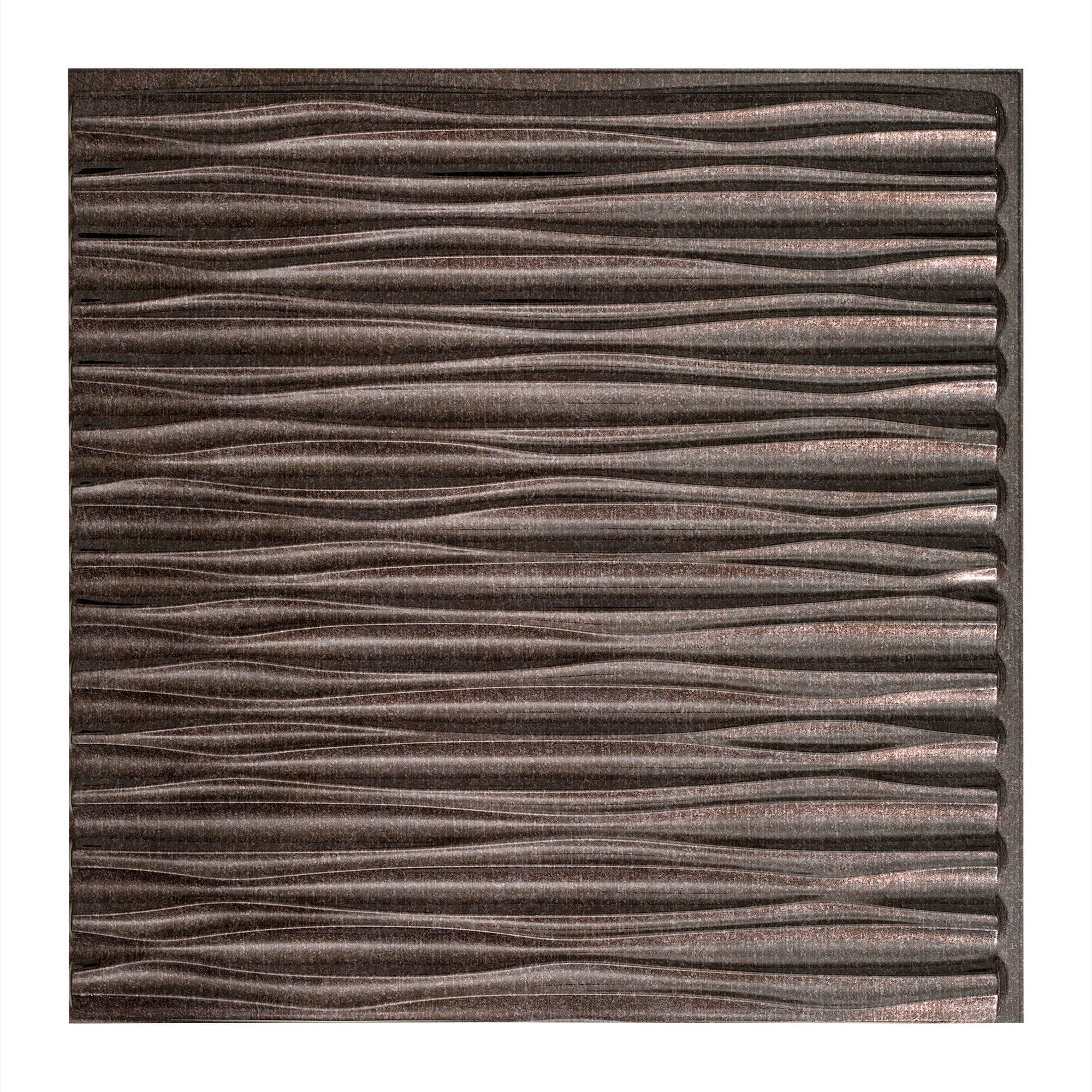 Fasade 2-ft x 2-ft Dunes Horizontal Matte White PVC Surface-mount Ceiling Tile (5-Pack, 20-sq ft / Case)