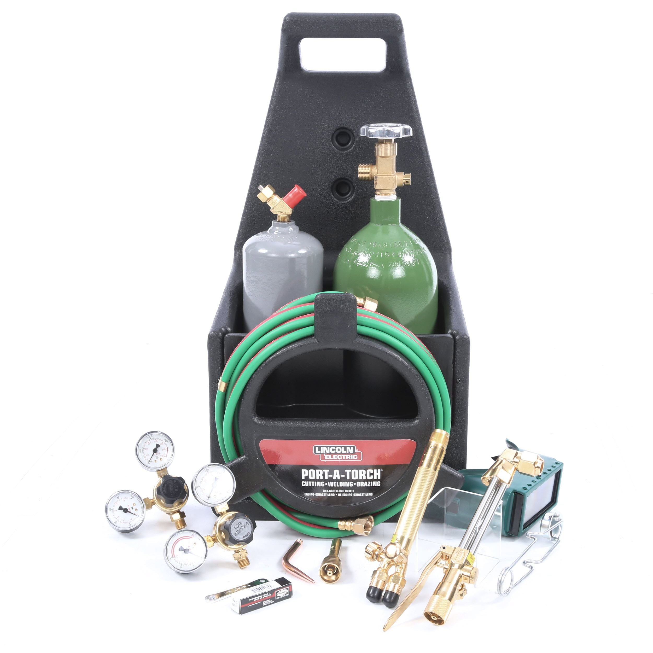 Lincoln Electric Port-A-Torch Kit With Oxygen And Acetylene Tanks And 3 ...