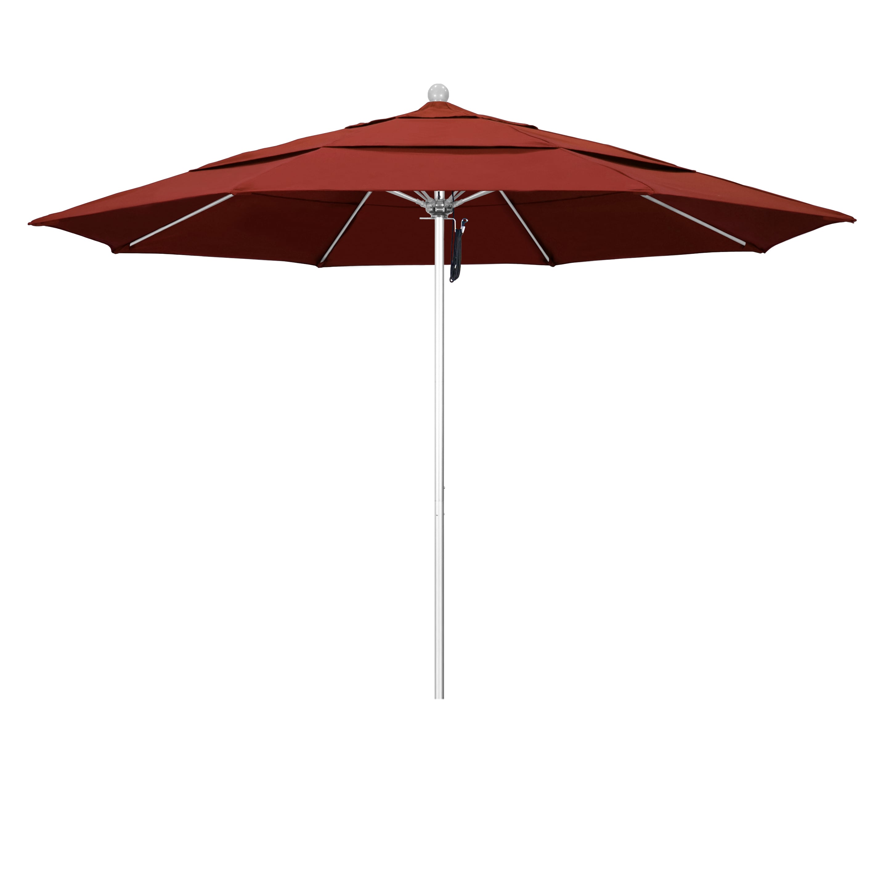 California Umbrella ALTO118002-5440-DWV 11-ft Aluminum Red No-tilt Market Patio Umbrella