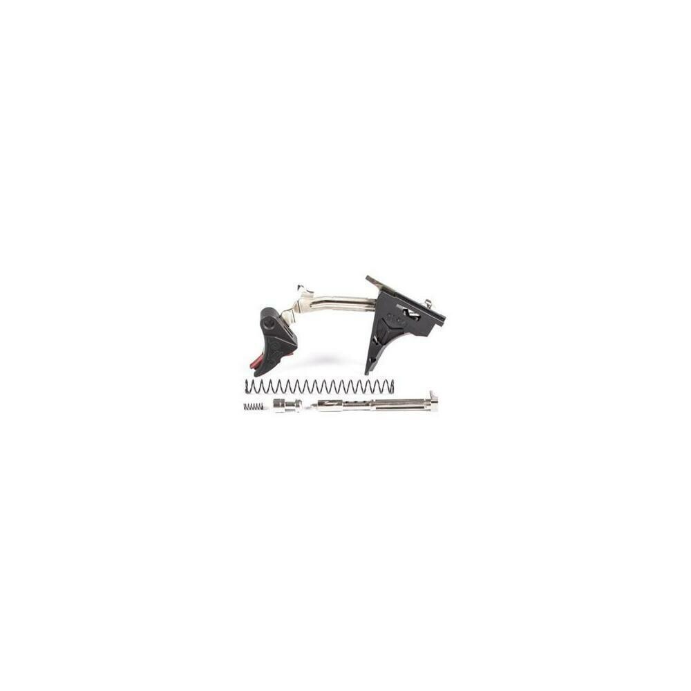  BILL35120 Zev Technologies ZEV CFTPROULT4G9BR Curved 9 mm Black and Red Glock Gen4 Trigger Upgrade Ultimate Kit