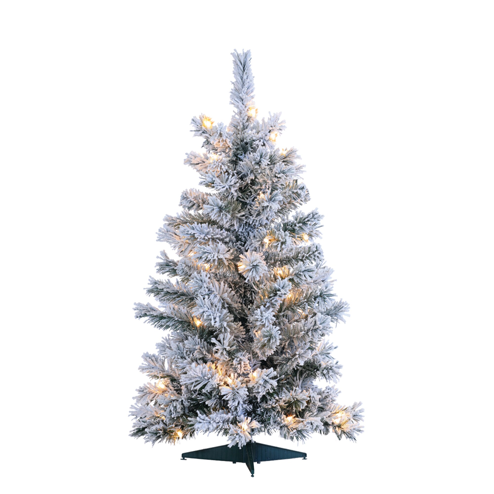 Sterling Tree Company 3-ft Colorado Spruce Pre-lit Flocked White Artificial Christmas Tree with Incandescent Lights | 1484-30CF -  1484--30CF