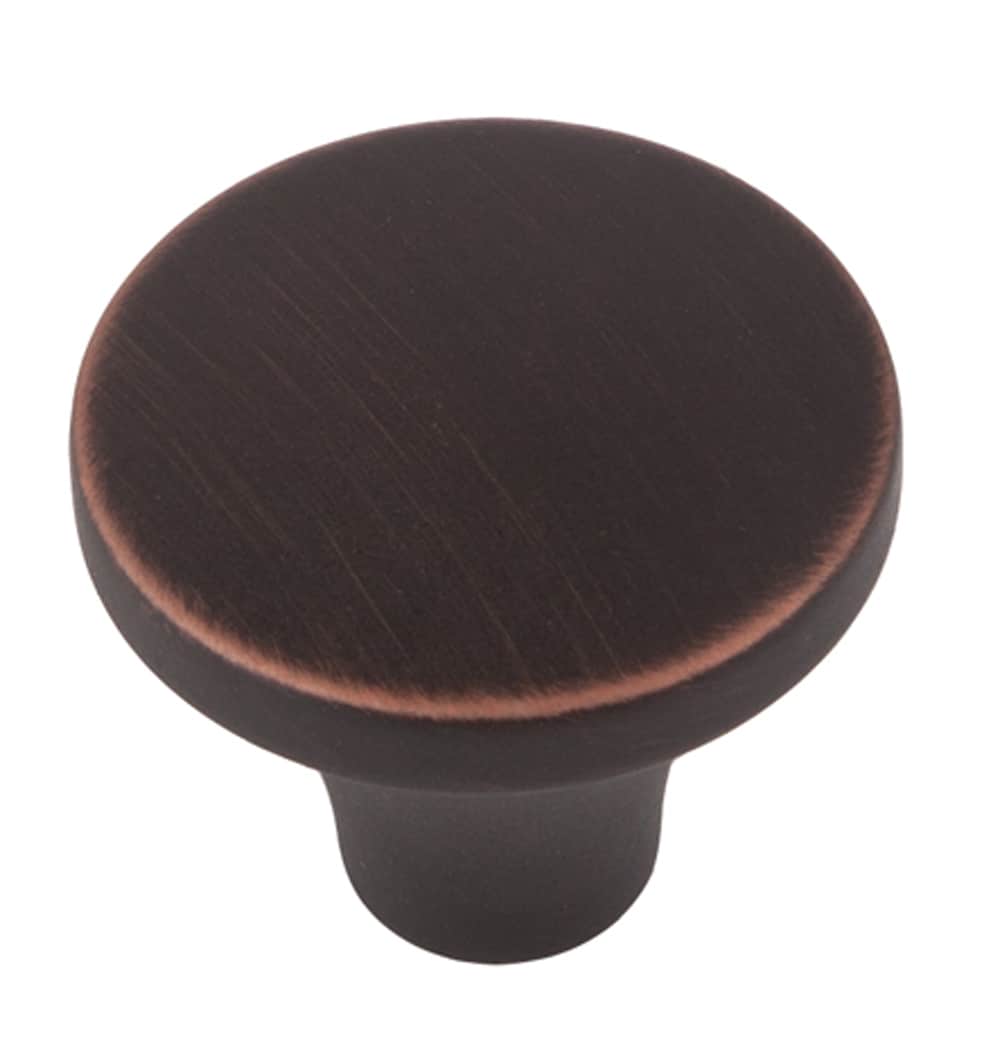 Brushed Copper Round Cabinet Knob with Mounting Hardware