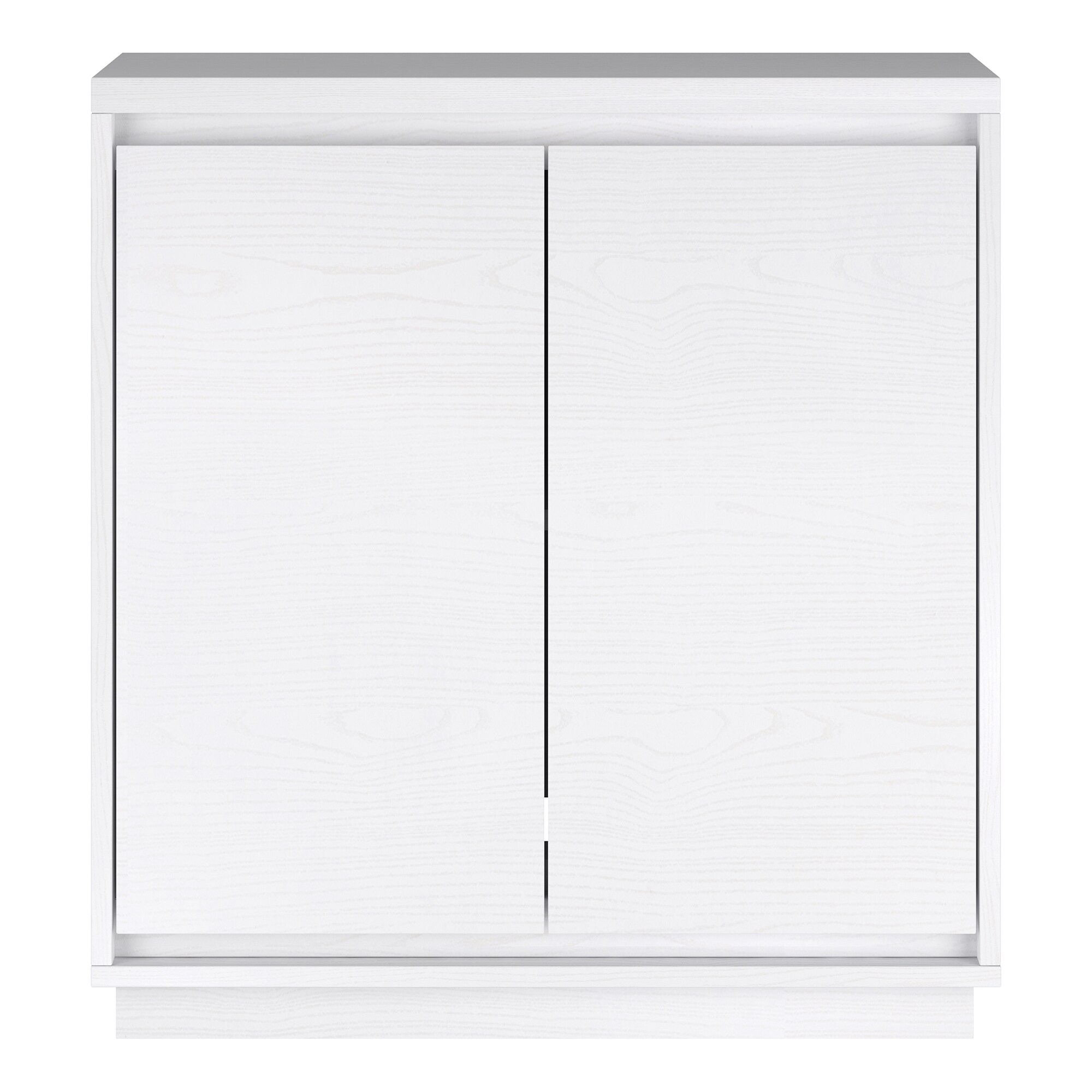White Rectangular Accent Cabinet with Adjustable Shelving