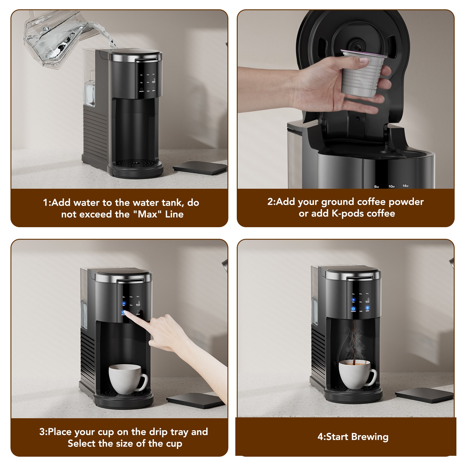 COWSAR LSCM3729E-BLACK Coffee-Makers - View #6