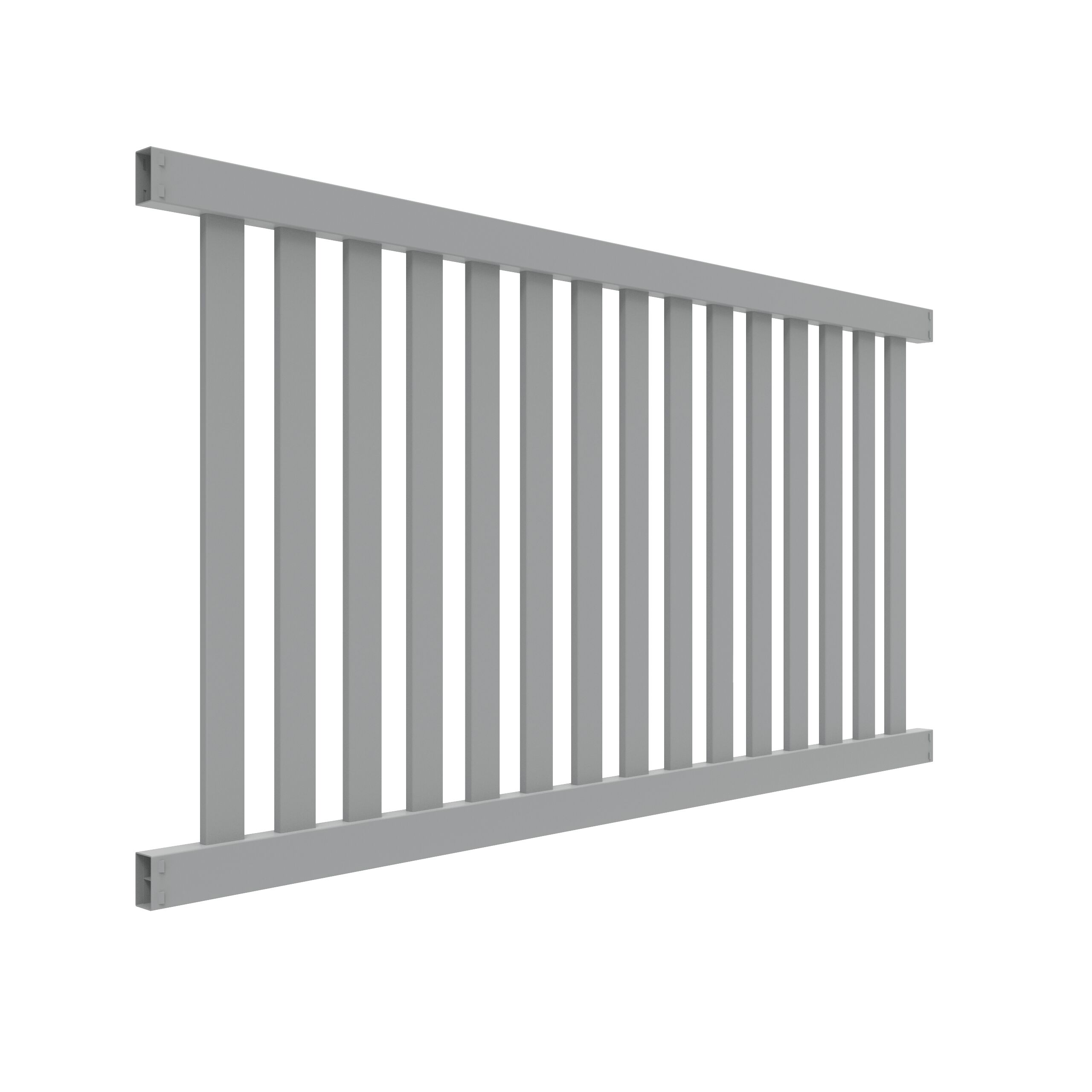 Freedom Terex 4-ft H x 8-ft W Gray Vinyl Flat-top Fence Panel at Lowes.com