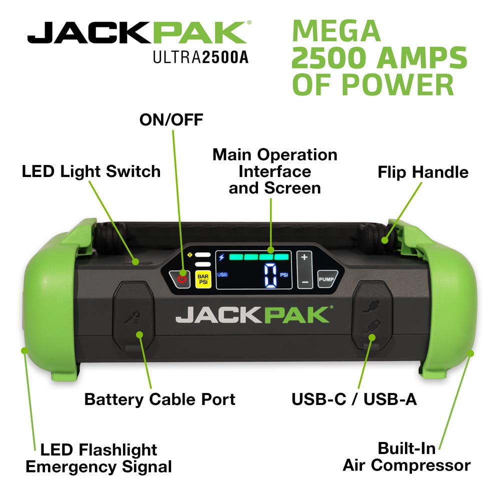 Car Jump Starter 4 In 1 Air Pump Power Bank Lighting Compressor