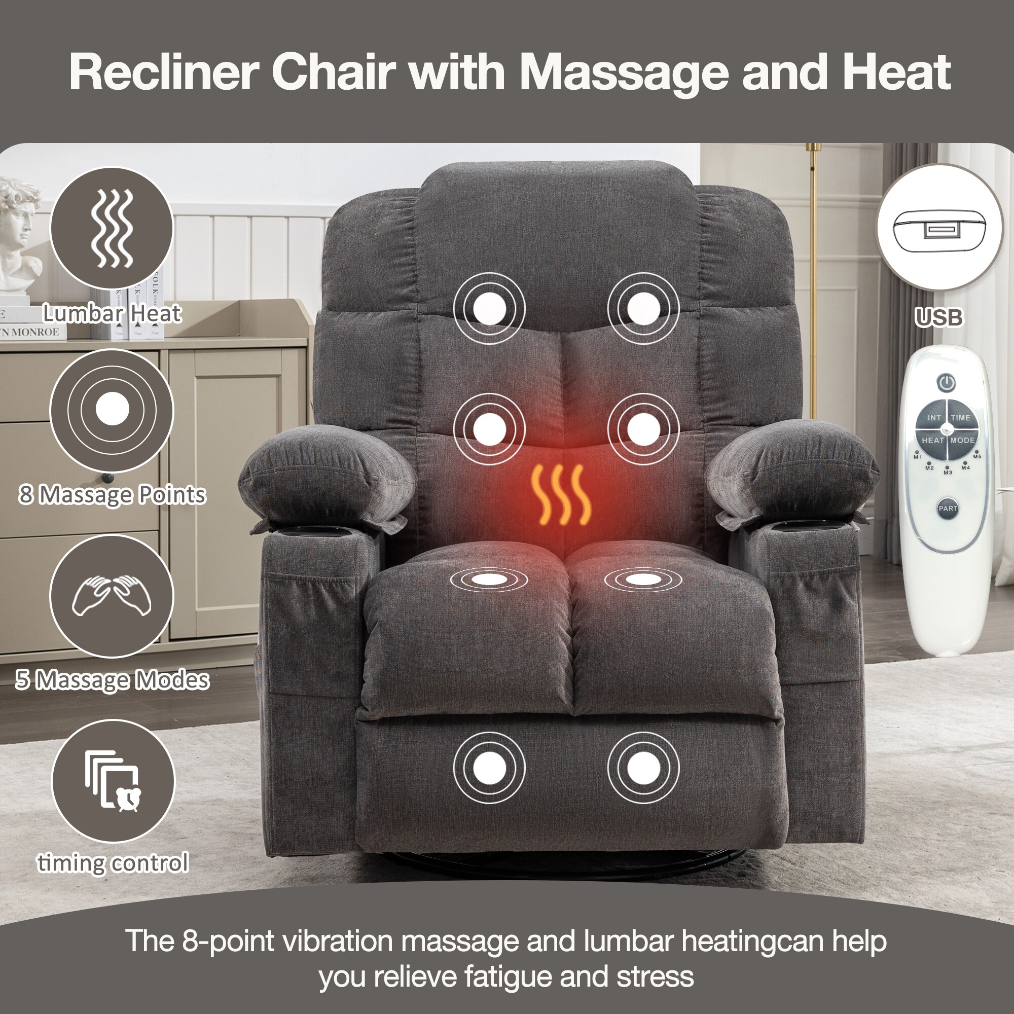 Clihome W50-ZO-1468 recliners - View #9