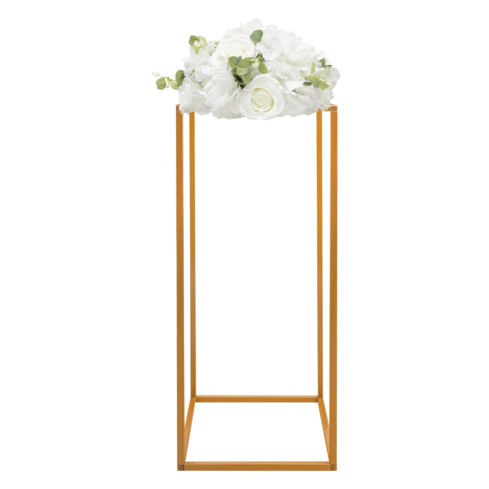 CNCEST YLYODRT3WDZJ8 23.6-in H x 9.44-in W 16Pcs Gold Indoor/Outdoor Rectangular Steel Plant Stand
