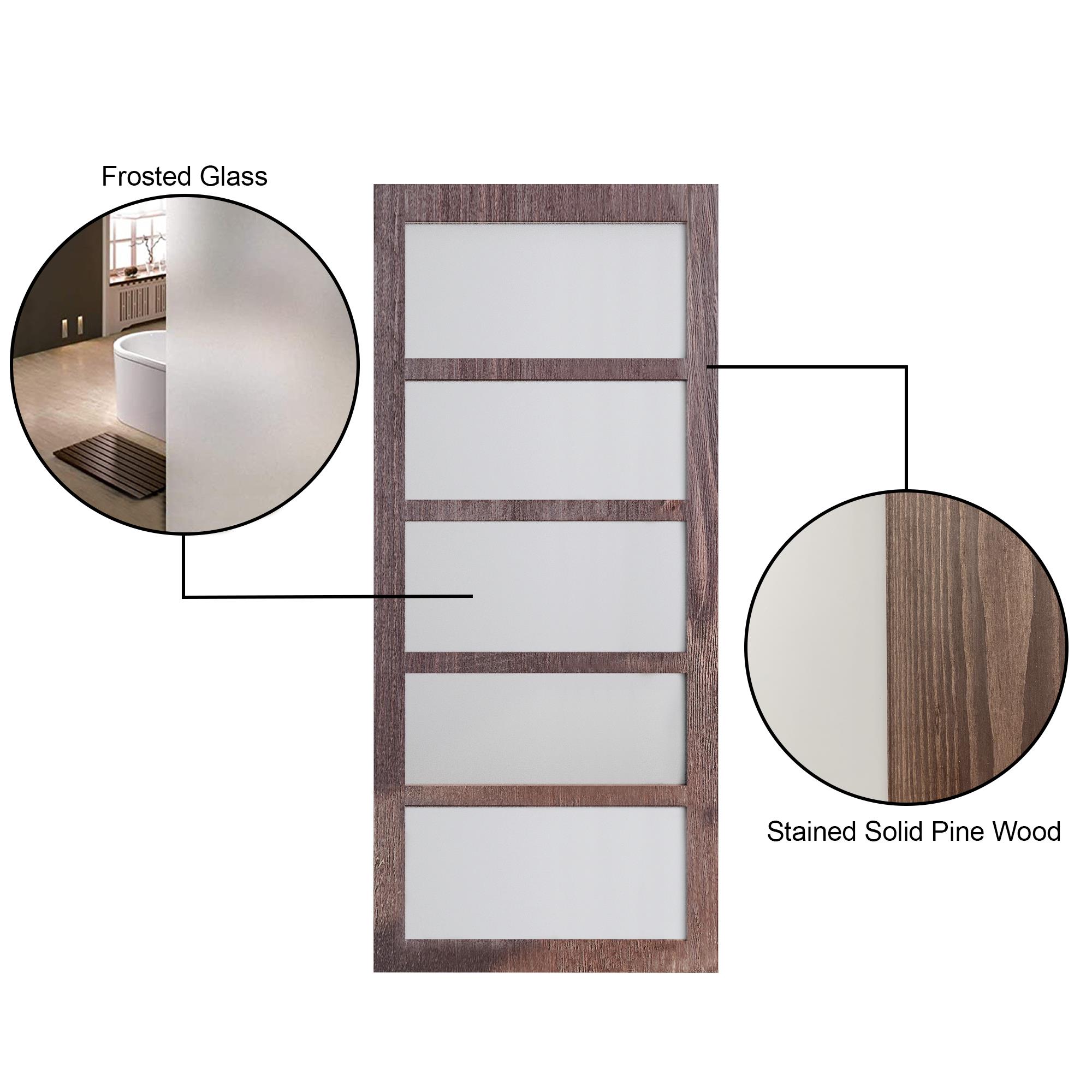 HOMACER 5Z7805-3684-GD Barn-Doors - View #2