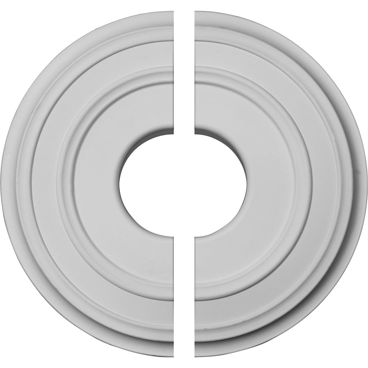 Ekena Millwork CM12CL2 Classic 12.375-in W x 12.375-in L Architectural White Polyurethane Split Ceiling Medallion