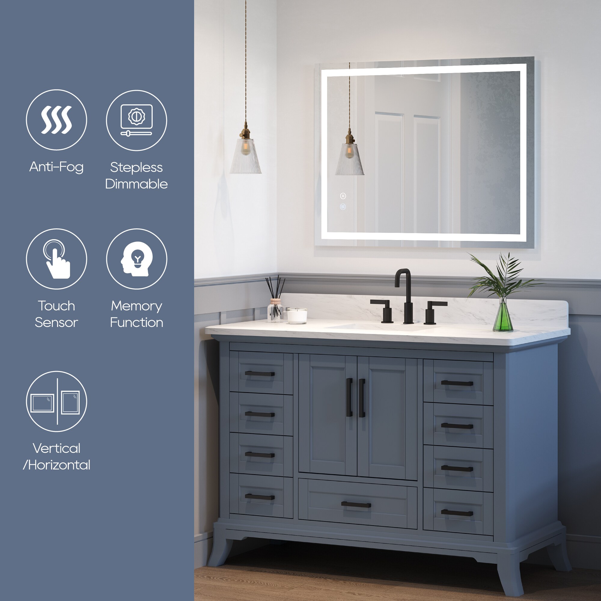 DELUXE LIVING M0004 Framed-Bath-Mirrors - View #6