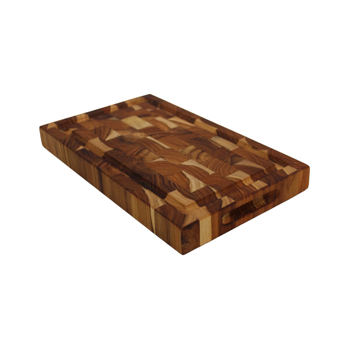 EcoDecors  10in x 6in FSC Certified Solid Teak Reversible End Grain Cutting Board