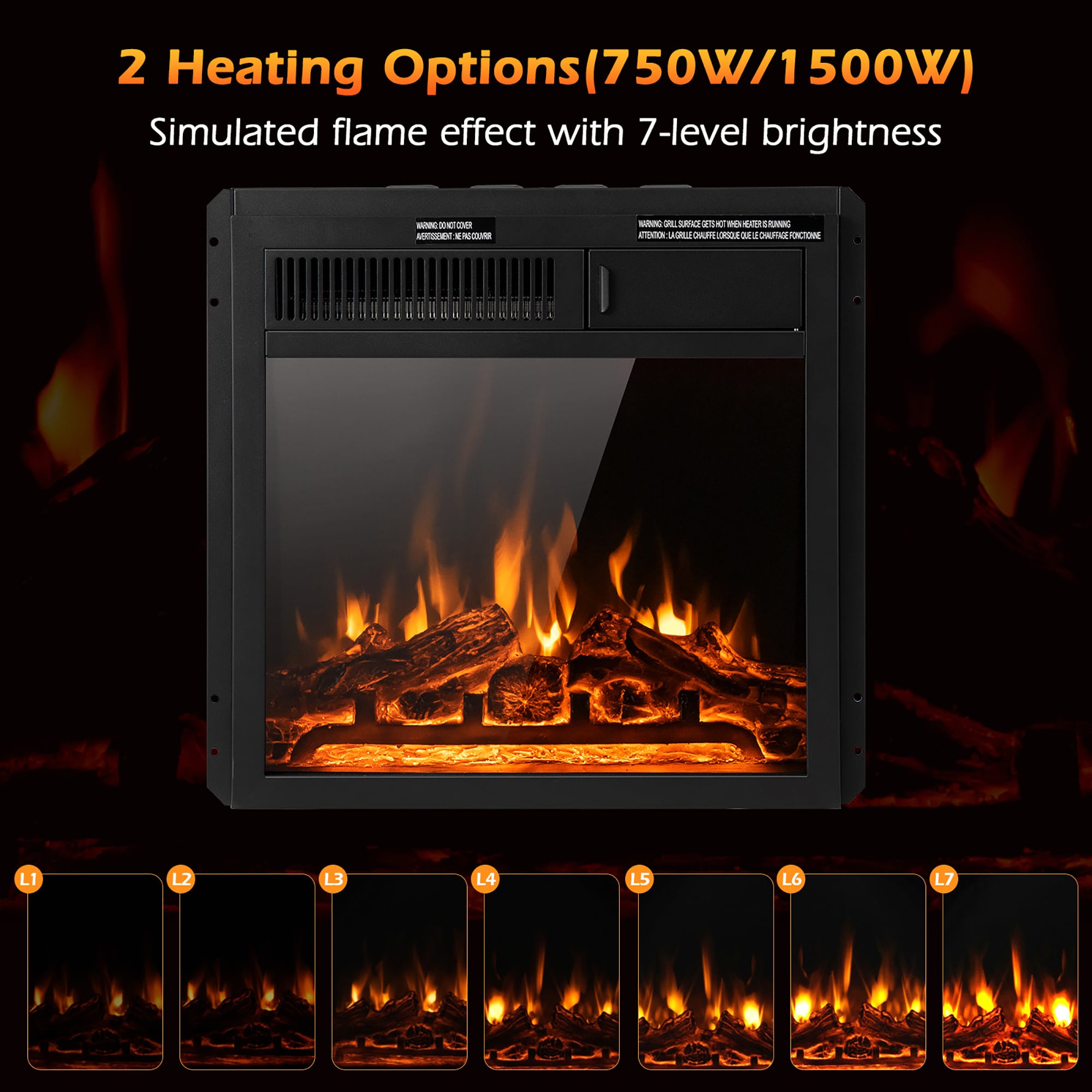 Goplus FP10185 Electric-Fireplace-Fireboxes - View #6