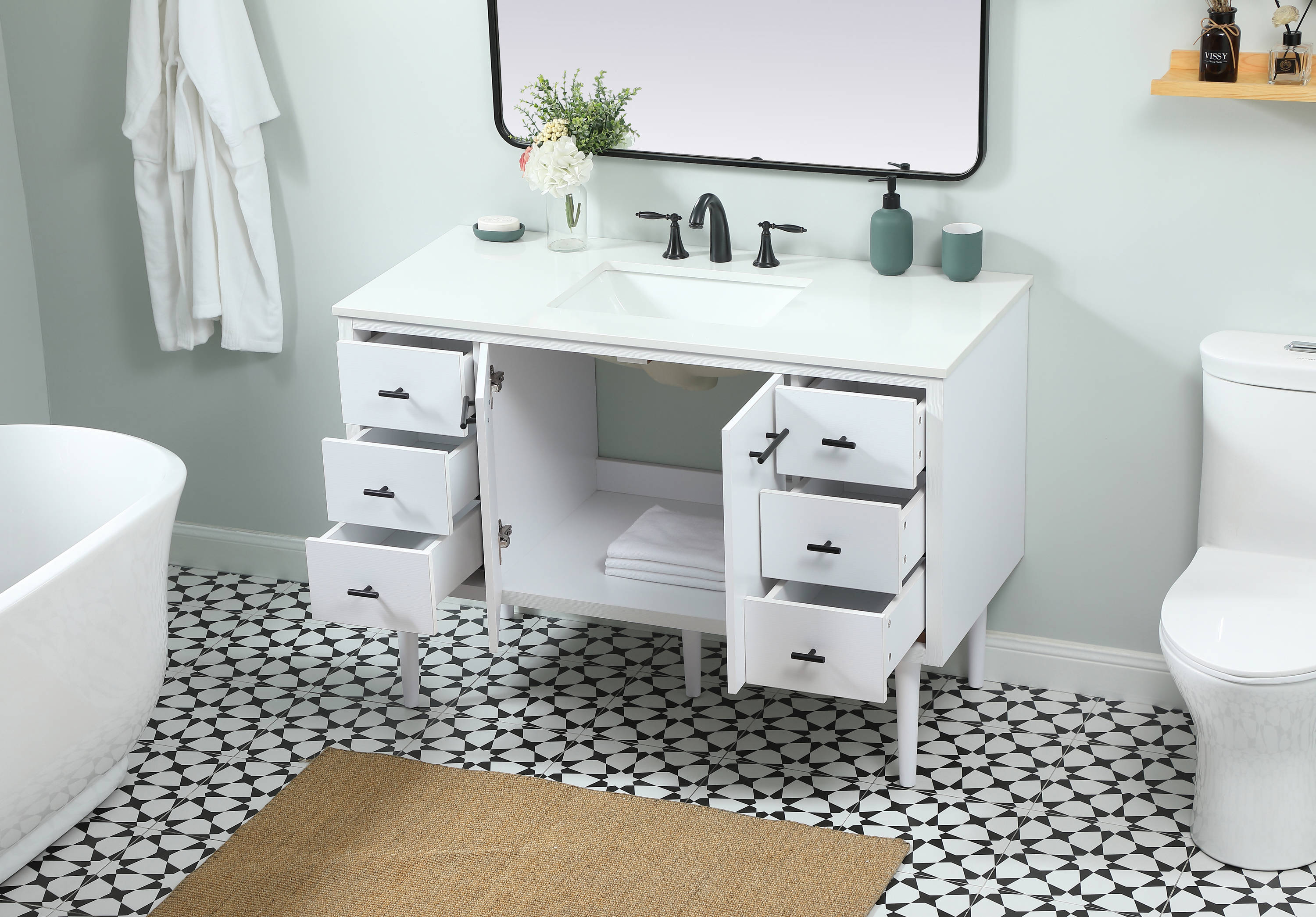 Elegant Decor HF144144MWH Bath-Vanity-Combo - View #4