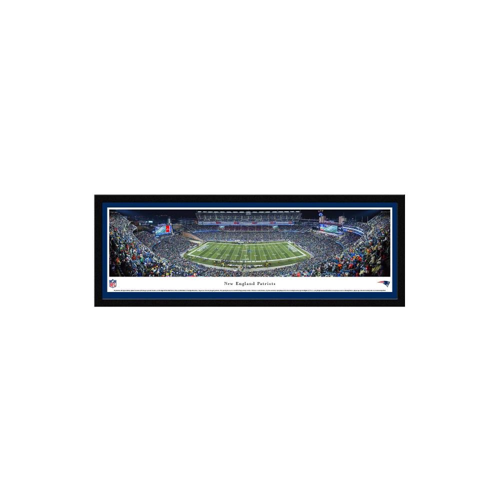 Blakeway Panoramas NFLPAT2M New England Patriots James Blakeway Black Metal Framed 15.5-in H x 42-in W Sports Paper Print