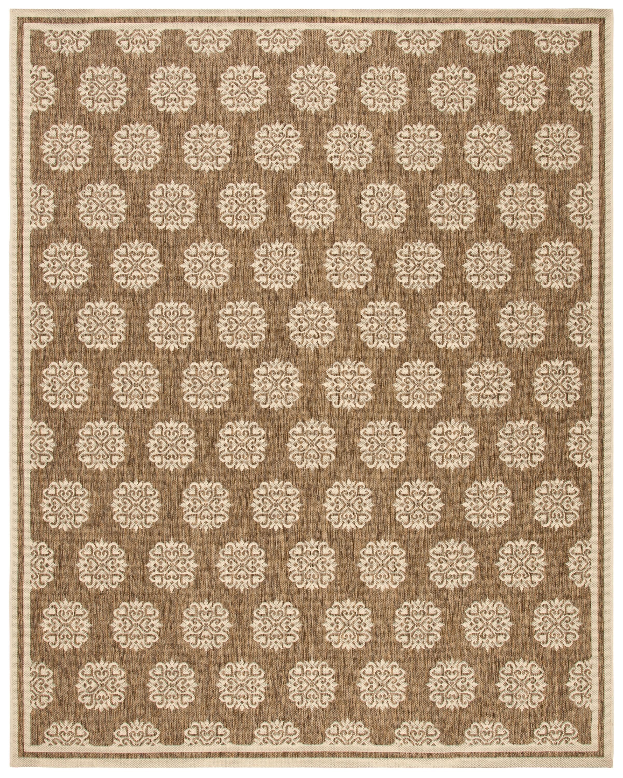 Safavieh BHS181B-8 Beach House Zelda 8 x 10 (ft) Loomed Polypropylene Beige/Cream Rectangular Indoor/Outdoor Abstract Farmhouse/Cottage Area rug