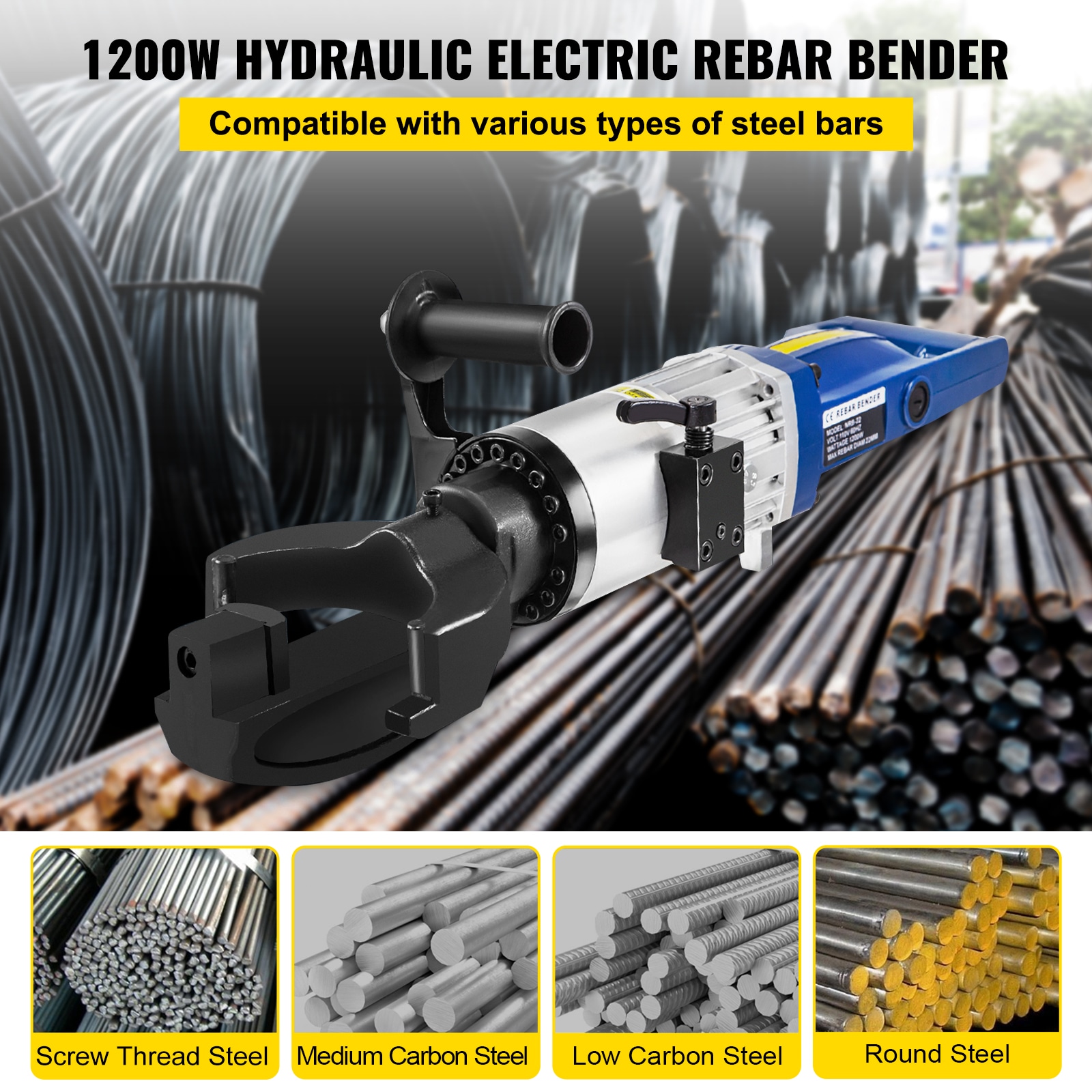 VEVOR STGJWQJXDYSD22M11V1 Rebar-Cutters-Benders - View #3
