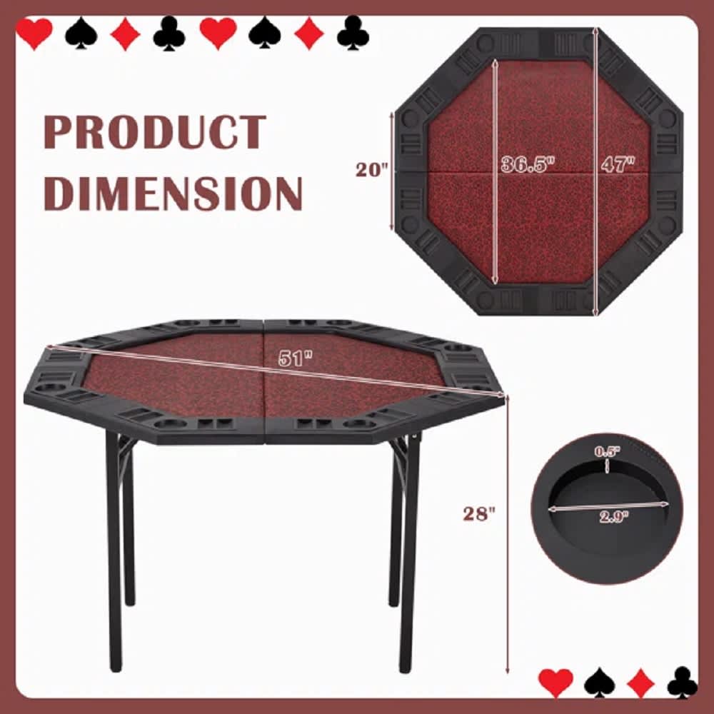 U-HOMY PT003RDV3 Multi-Game-Tables - View #3