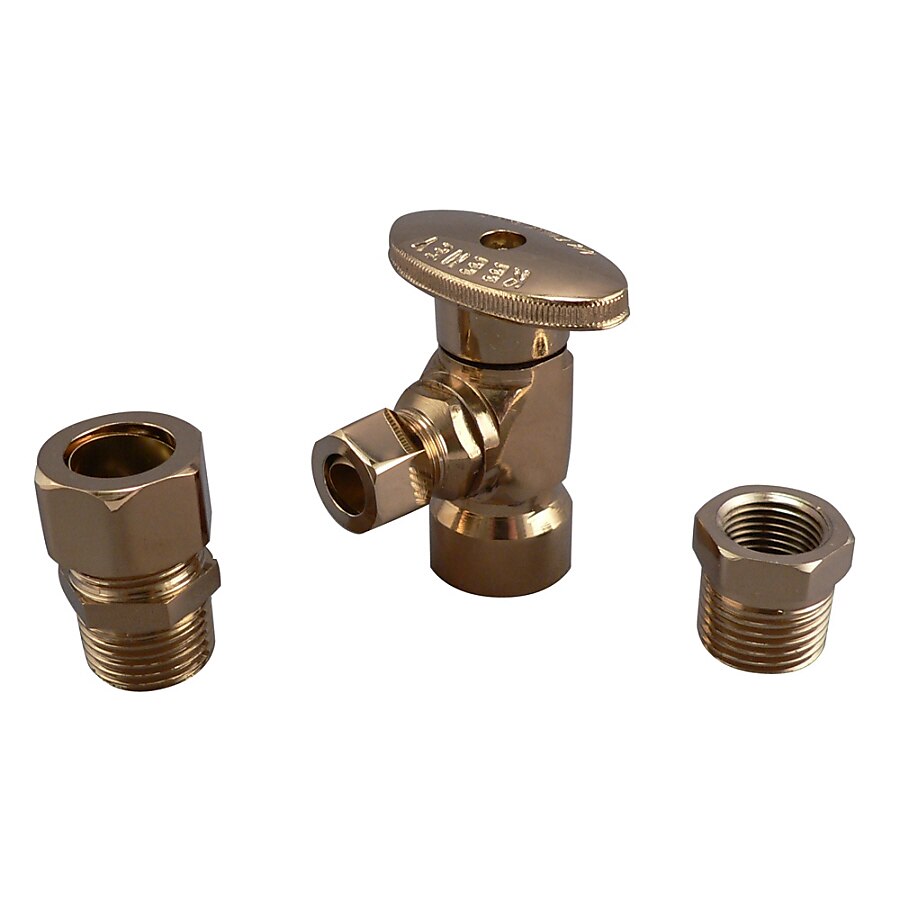 Keeney Brass 1/2-in FIP x 3/8-in Compression Quarter Turn Angle Valve Keeney Brass 1/2-in FIP x 3/8-in Compression Quarter Turn Angle Valve