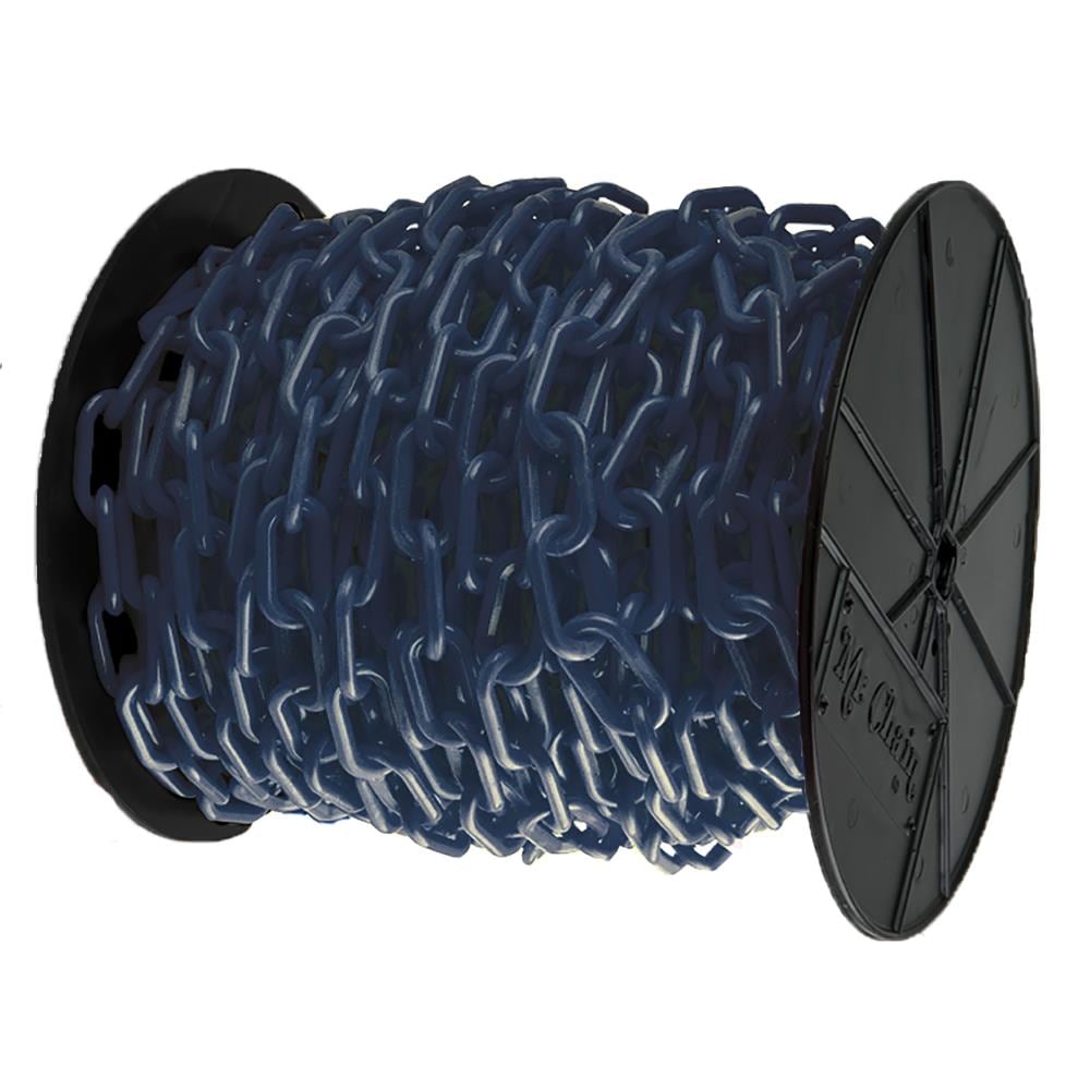 Mr. Chain 10166 1 in (#4, 25Mm) X 250 Ft Cobalt Blue Plastic Barrier Chain On A Reel