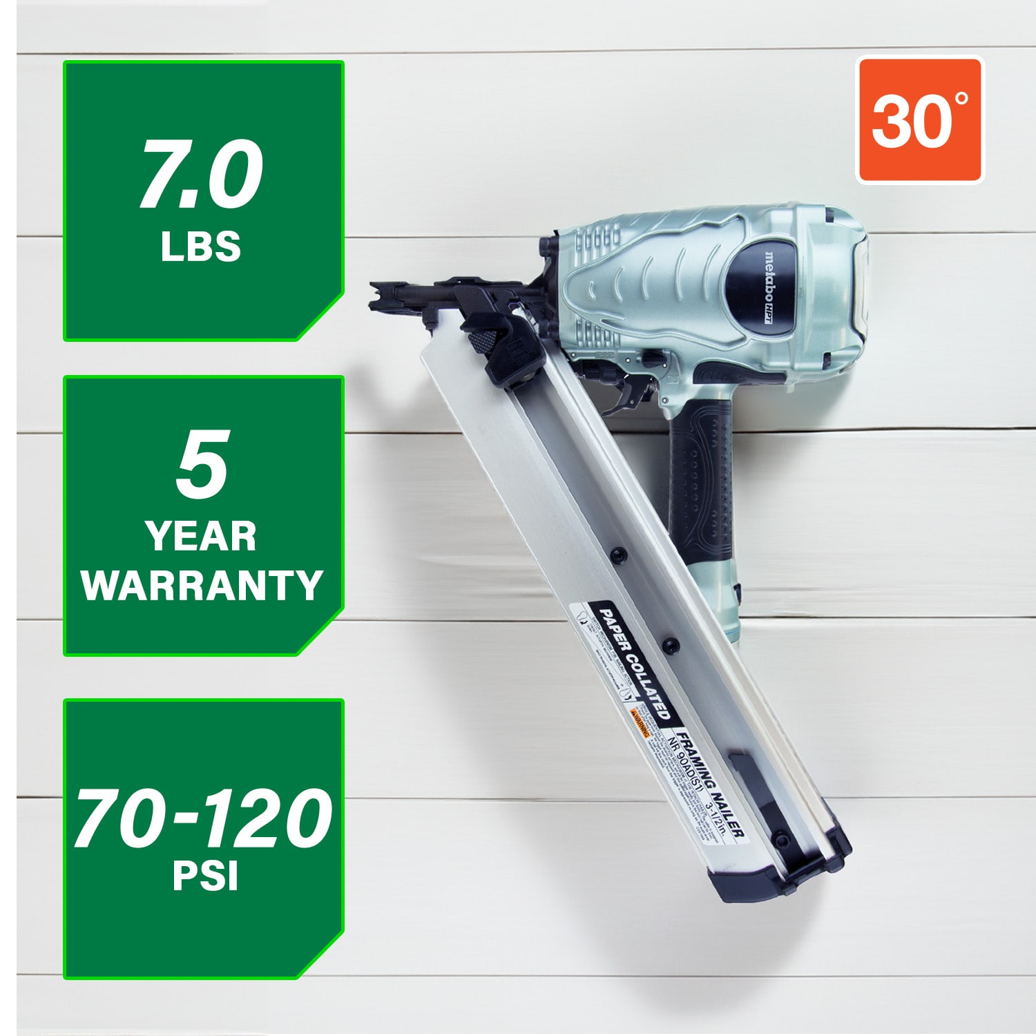 Metabo HPT NR90ADS1M Cordless-Nailer - View #3