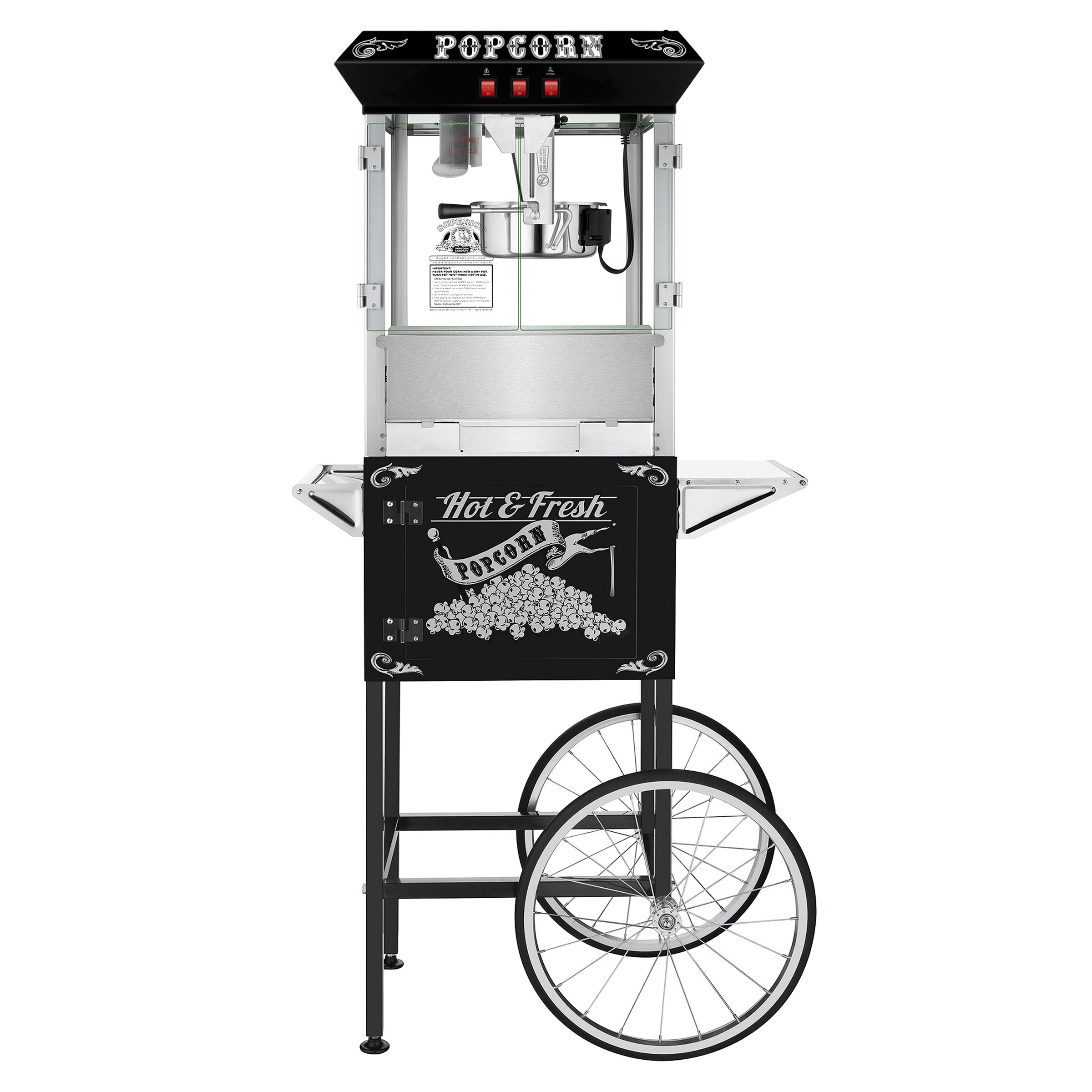 Hastings Home 20 Cups Oil Popcorn Machine Popcorn Maker Cart in the Popcorn  Machines department at