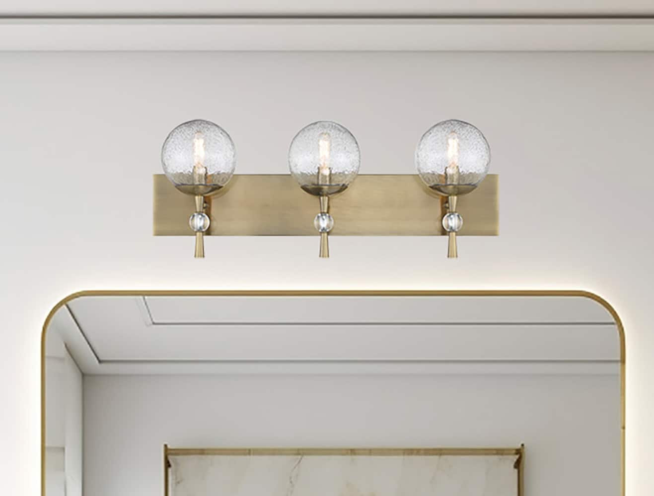 Minka Lavery 1333-923 Populuxe 28-in 3 -Light Antique Brass Modern/contemporary Vanity light bar