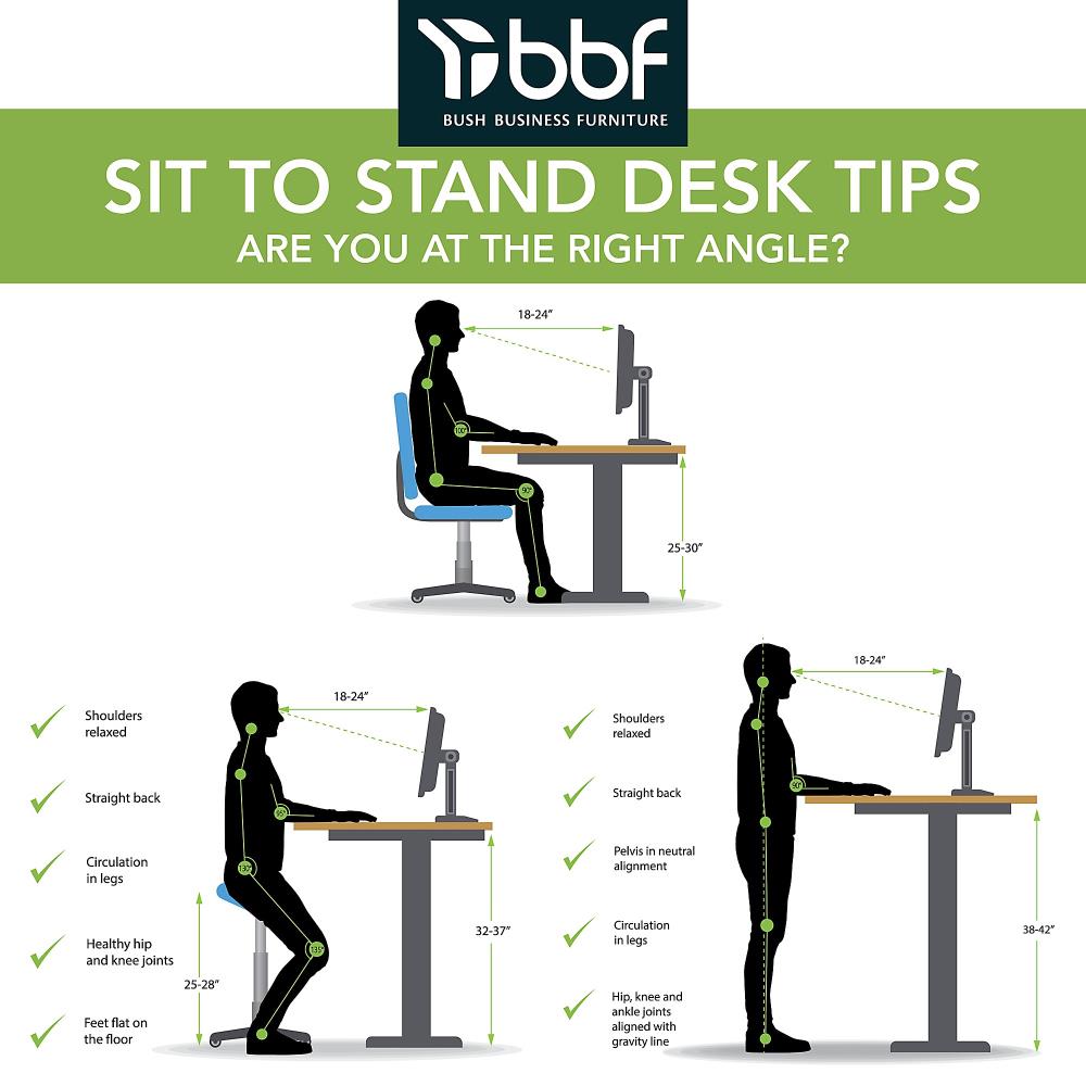 Bush Business Furniture M6S4830WHBK desks - View #4