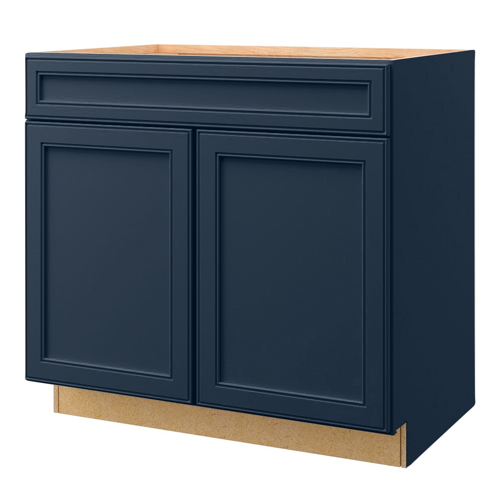 allen + roth 20807SH Southam 36-in W x 34.5-in H x 24-in D Navy Base Fully assembled Cabinet (Recessed Panel Square)