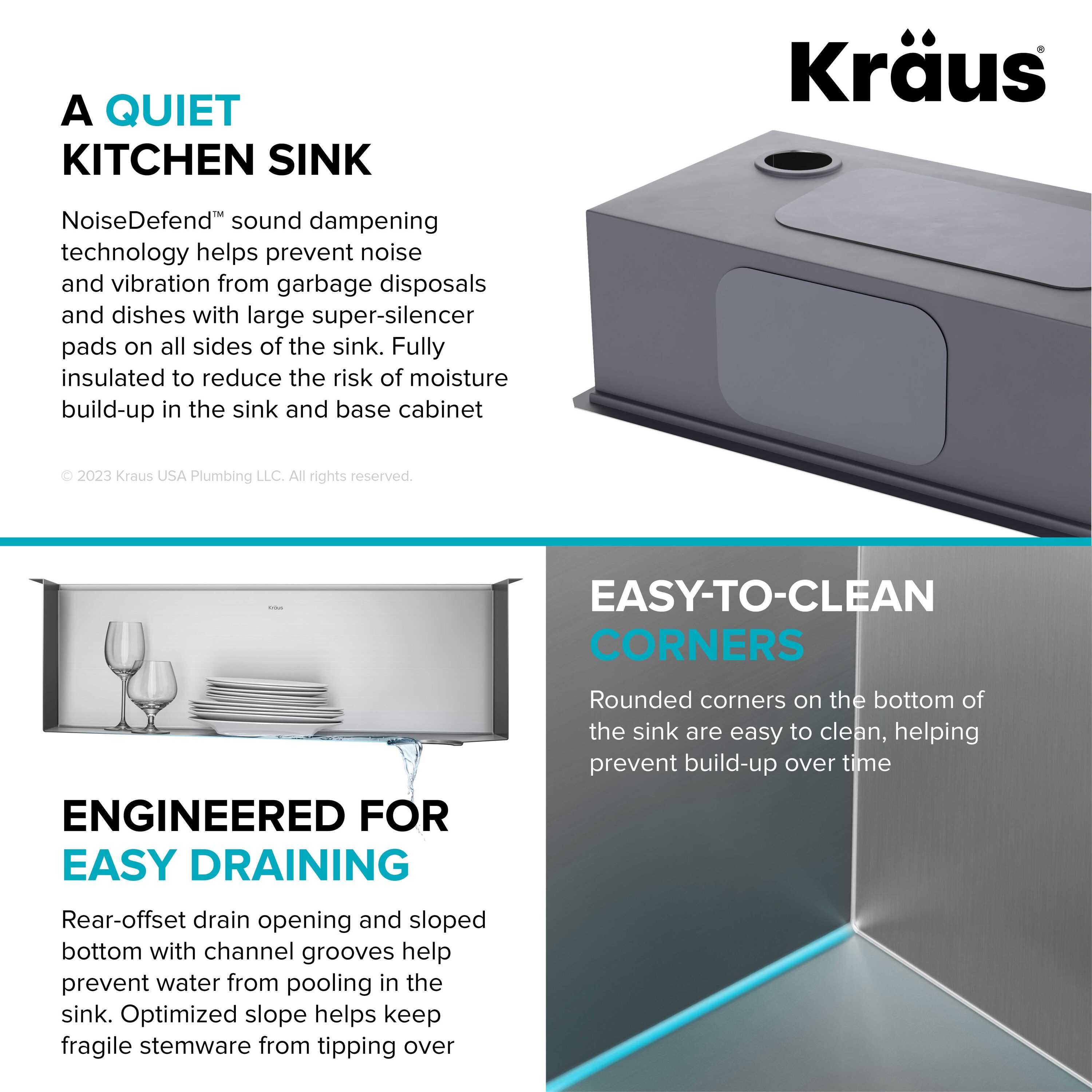 Kraus KWU110-28 28 Workstation Kitchen Sink With Accessories