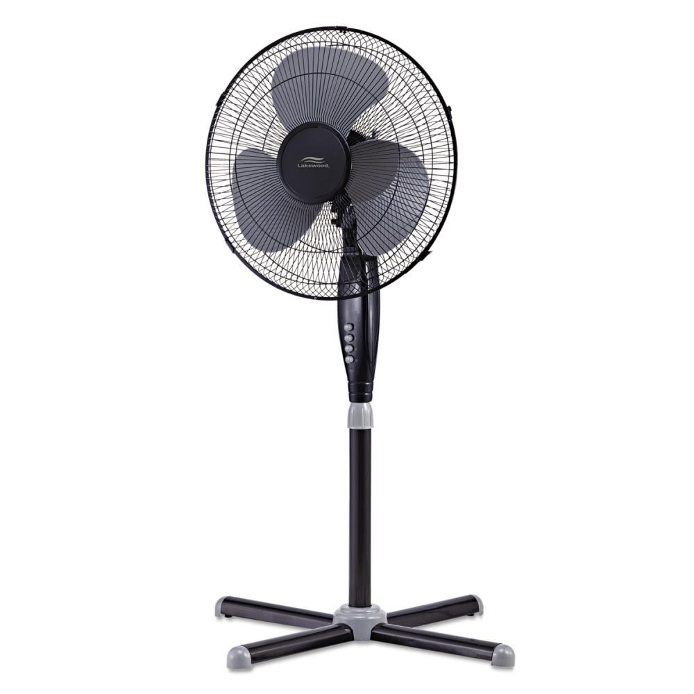 BLACK+DECKER 16-in 3-Speed Indoor White Oscillating Pedestal Fan with  Remote in the Portable Fans department at