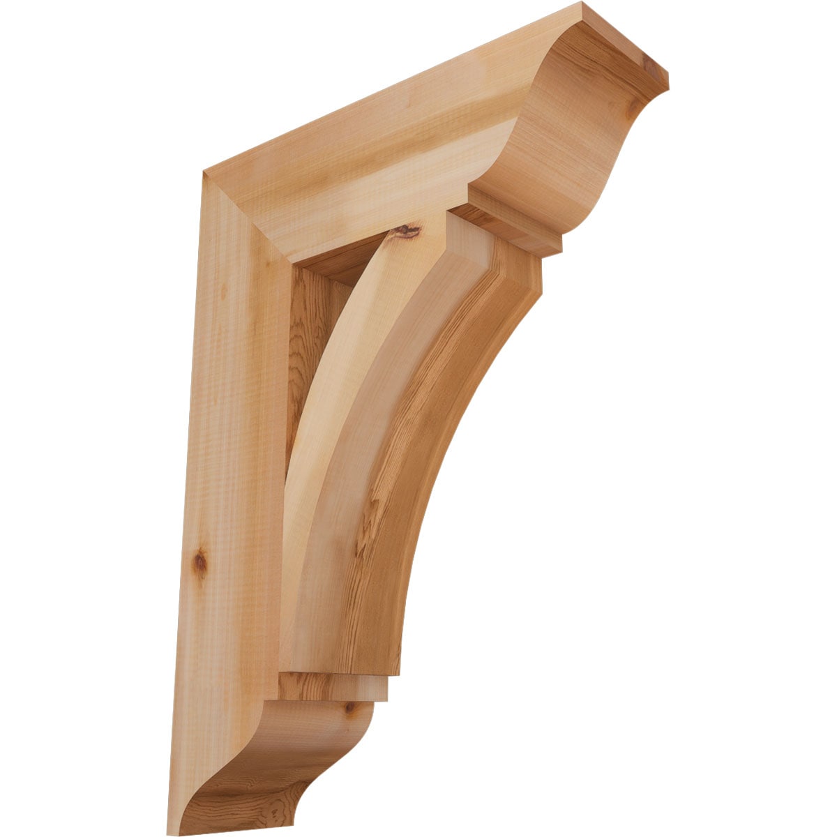 Ekena Millwork BKT06X20X28THR01SWR Thorton traditional smooth 5-1/2-in x 20-in x 28-in Western red cedar Brown Wood Standard bracket