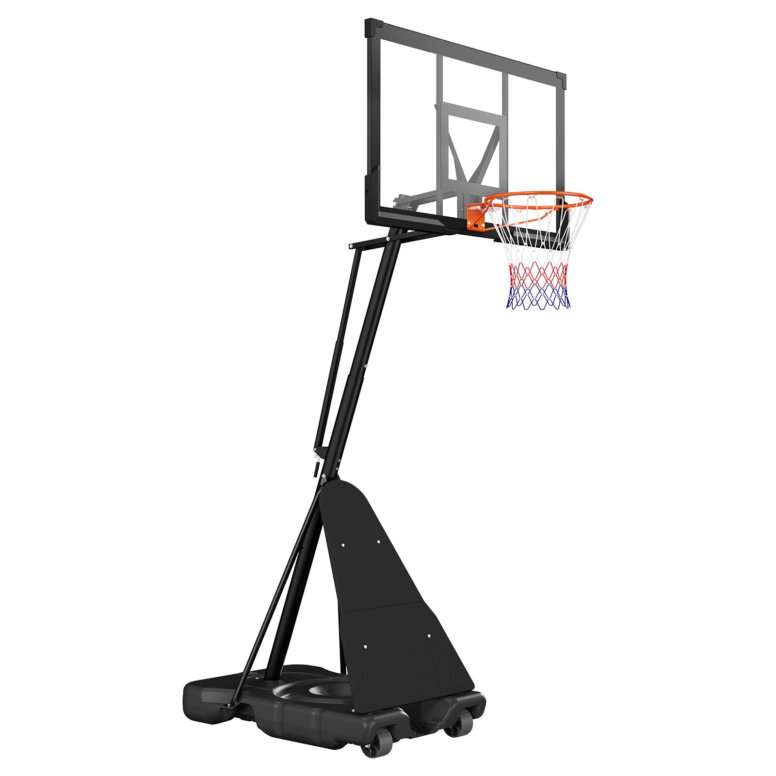VEVOR - Portable Basketball Stand 10 ft Height Adjustment Basketball Hoop and Goal Basketballs Ho...