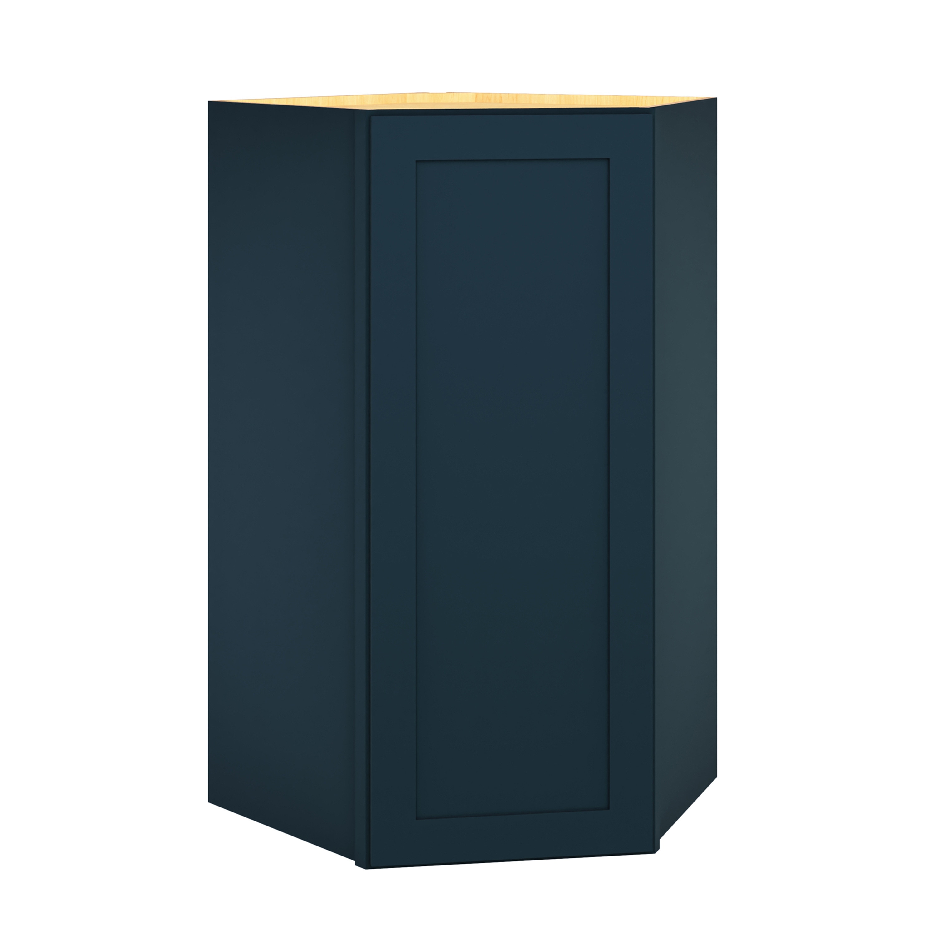 Diamond Express Jamestown 39-in W x 39-in H x 24-in D Colt Brown Diagonal Corner Wall Fully Assembled Plywood Cabinet (Recessed Panel Shaker Style)