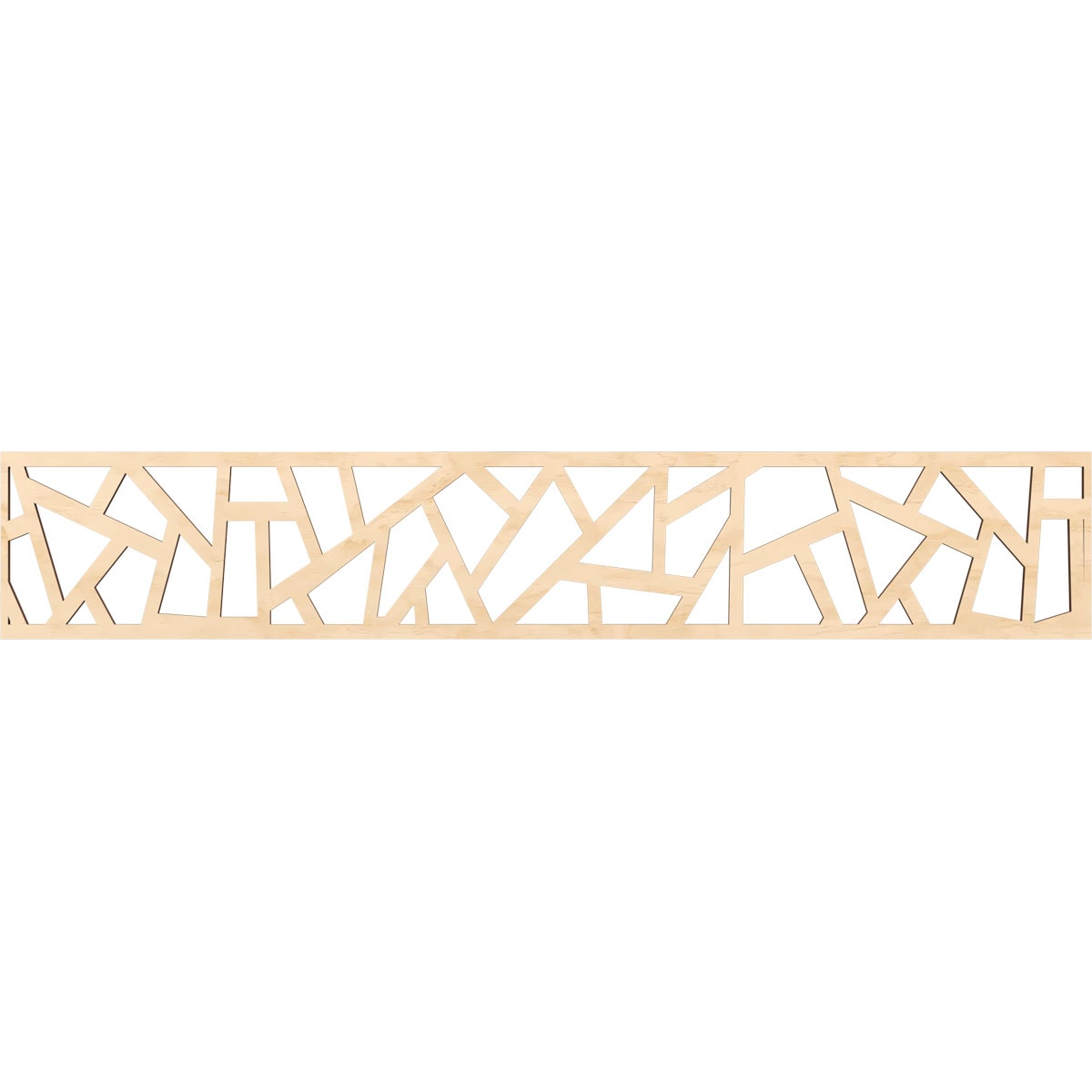 Ekena Millwork MLDA08X46HSBBI Harrisburg Fretwork Flat Trim 8-in x 3.89-ft Birch Brown Unfinished 2156102 Pierced Wall Panel Moulding