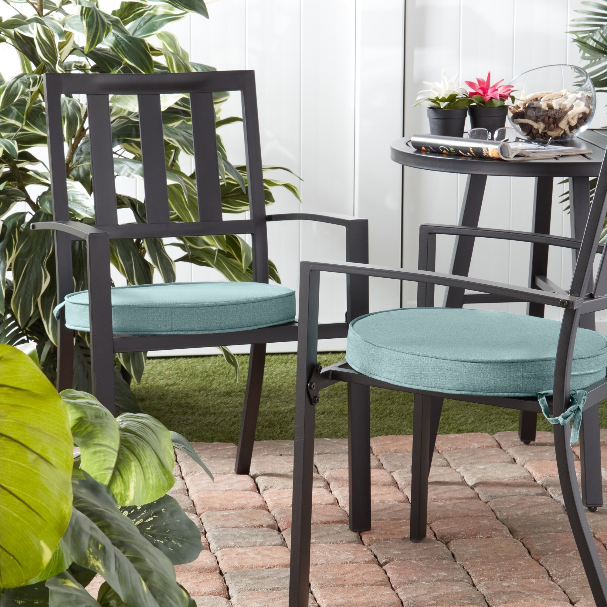 Greendale Home Fashions OP1150S2-SEAGLASS Patio-Furniture-Cushions - View #6