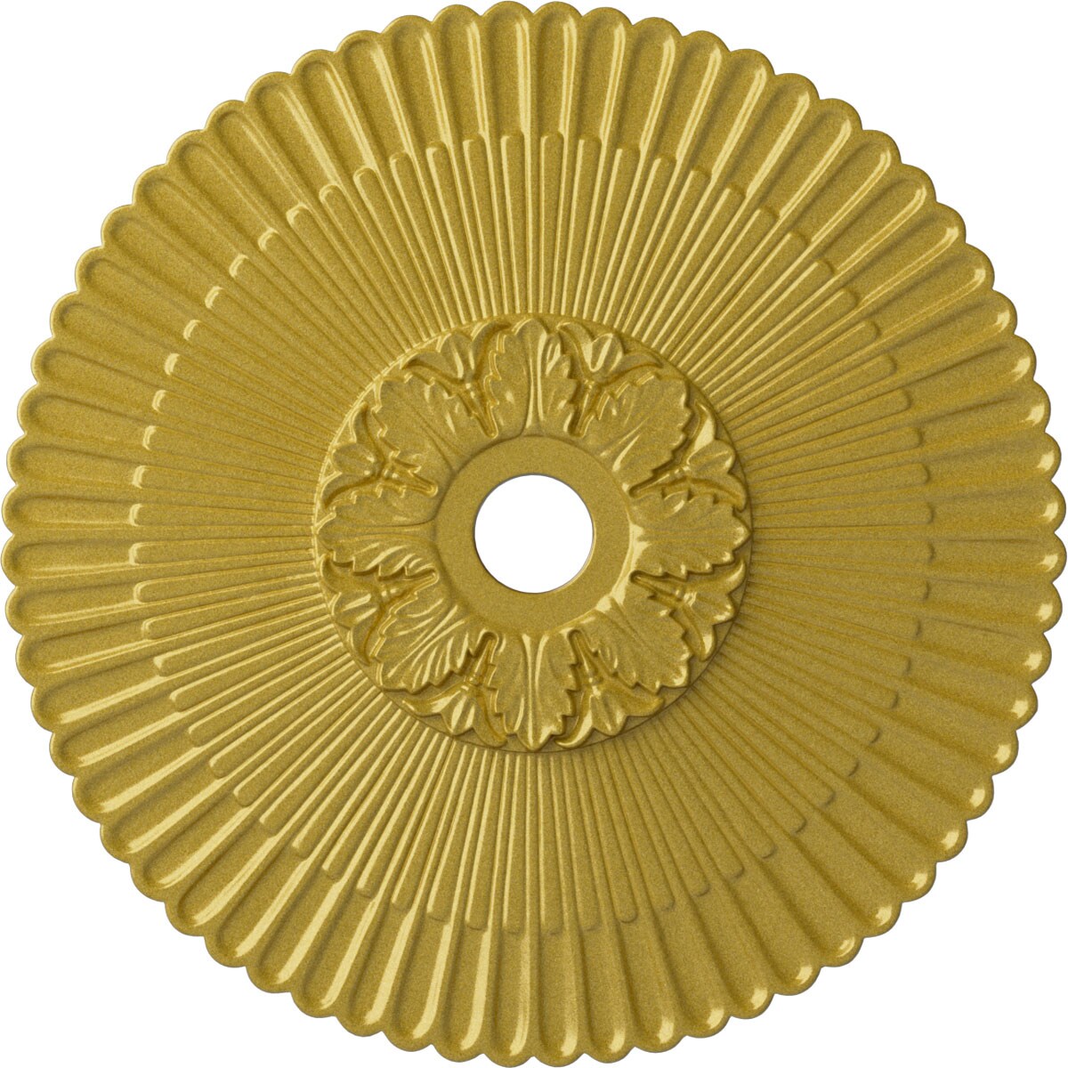 Ekena Millwork CM36MERGS Melonie 36.25-in W x 36.25-in L Painted Rich Gold Polyurethane Whole Ceiling Medallion