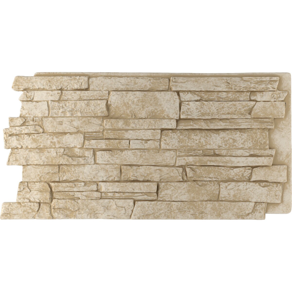 Ekena Millwork Acadia Ledge Stacked Stone 8-sq ft Sandstone Faux Stone ...