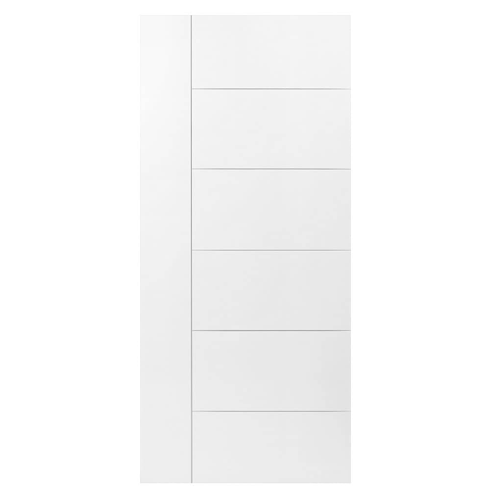 Masonite 1446916 Berkley 36-in x 80-in Primed Flush Smooth Solid core Primed Molded composite Slab Door