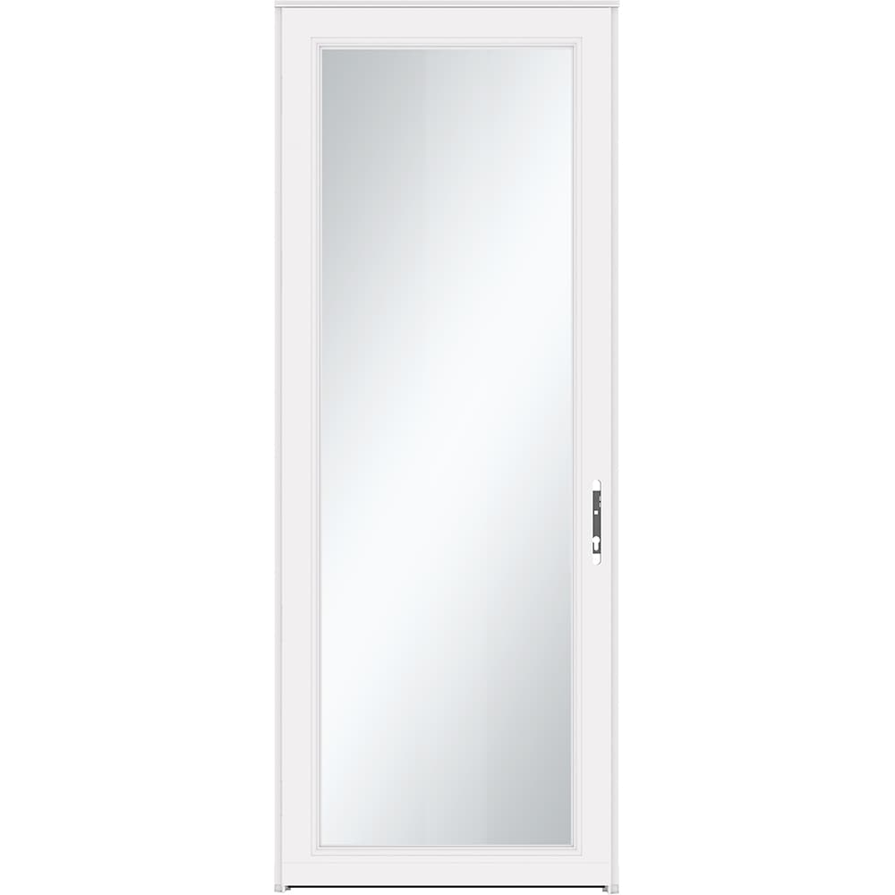 Signature Selection 36-in x 96-in White Full-view Interchangeable Screen Aluminum Storm Door | - LARSON 14904039L